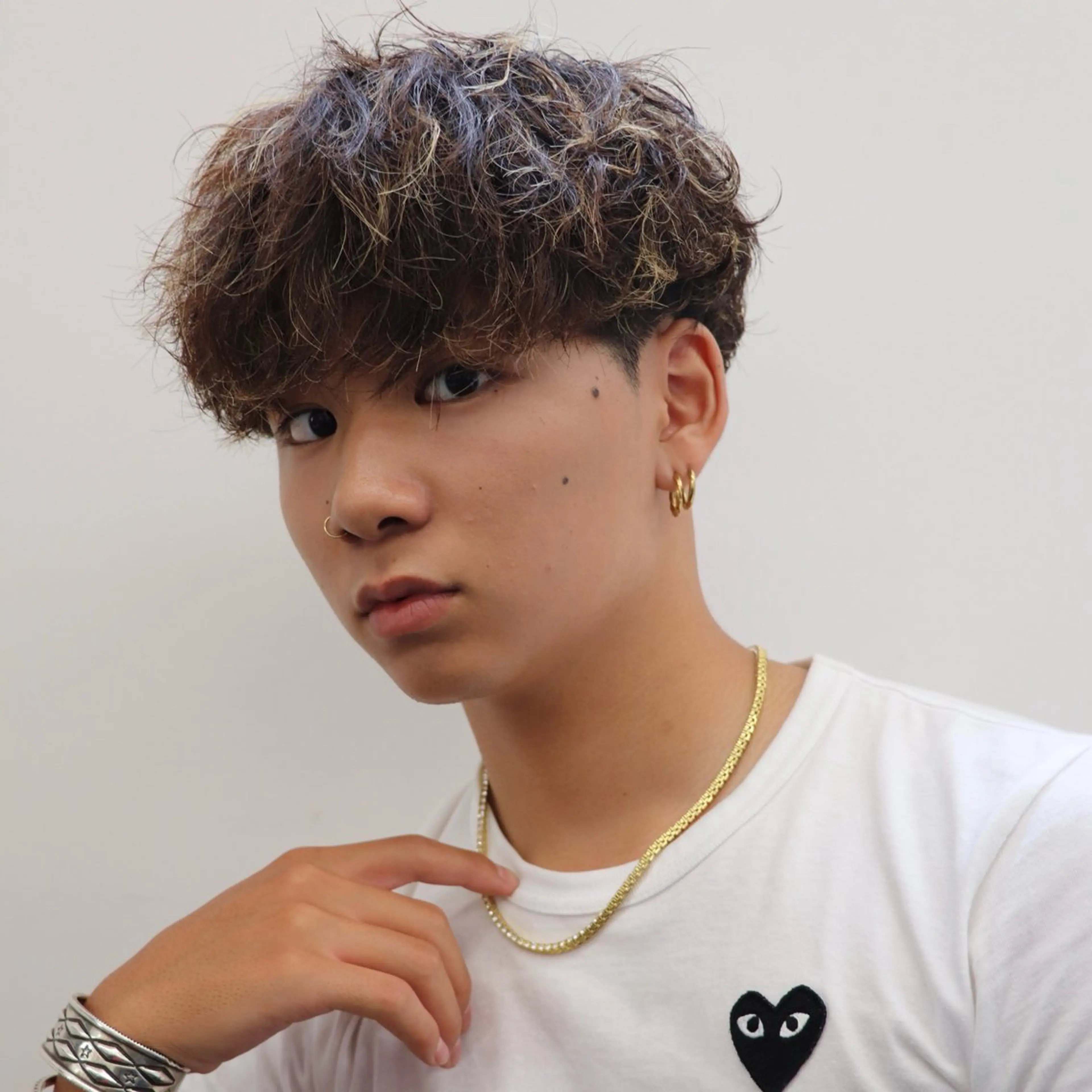 カラー パーマ メンズ カット ヘアカラー パーマ 安達 脩人のヘアスタイル