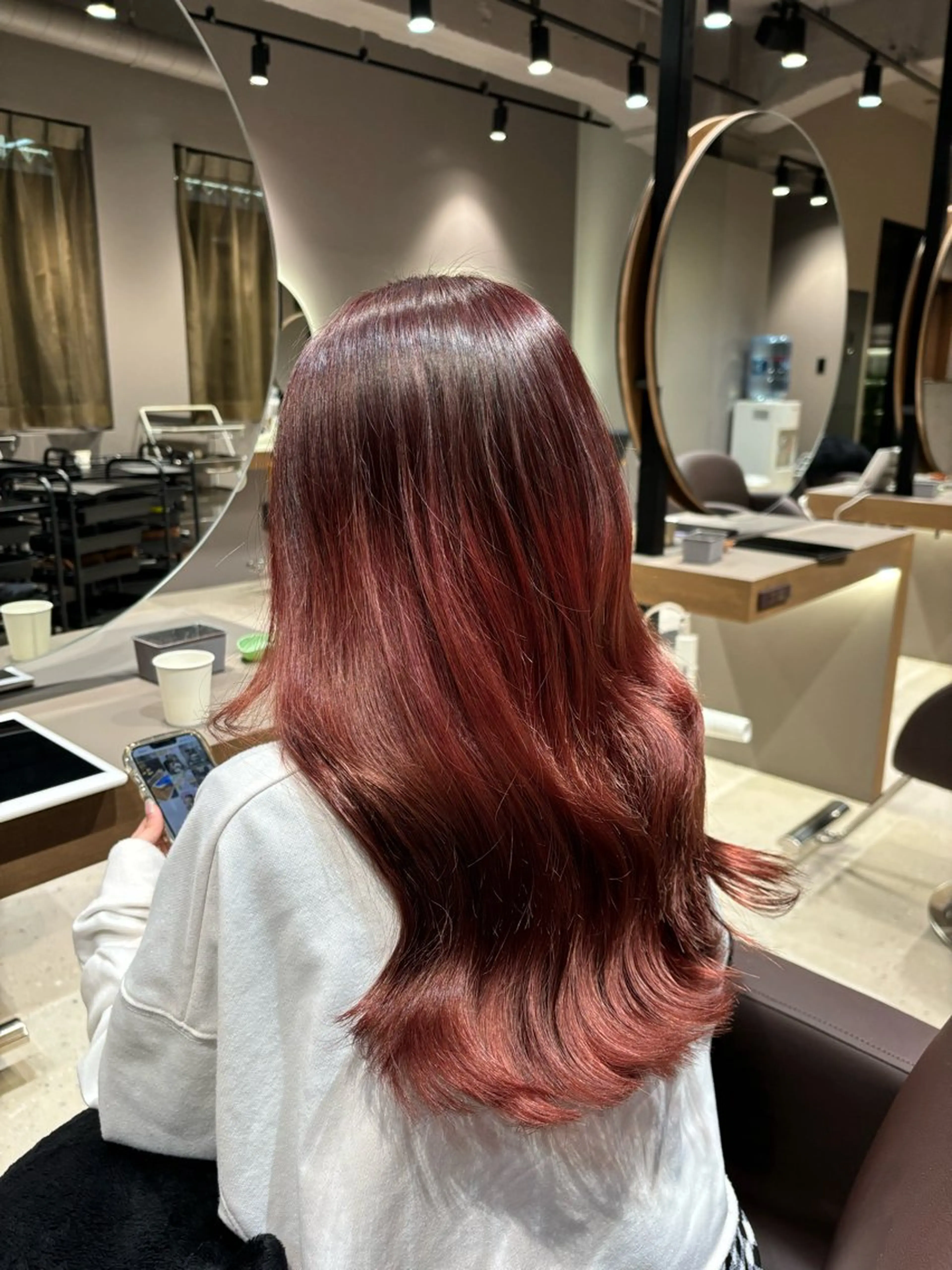 セミロング カラー ヘアカラー トリートメント Riko 🎀🍪のヘアスタイル