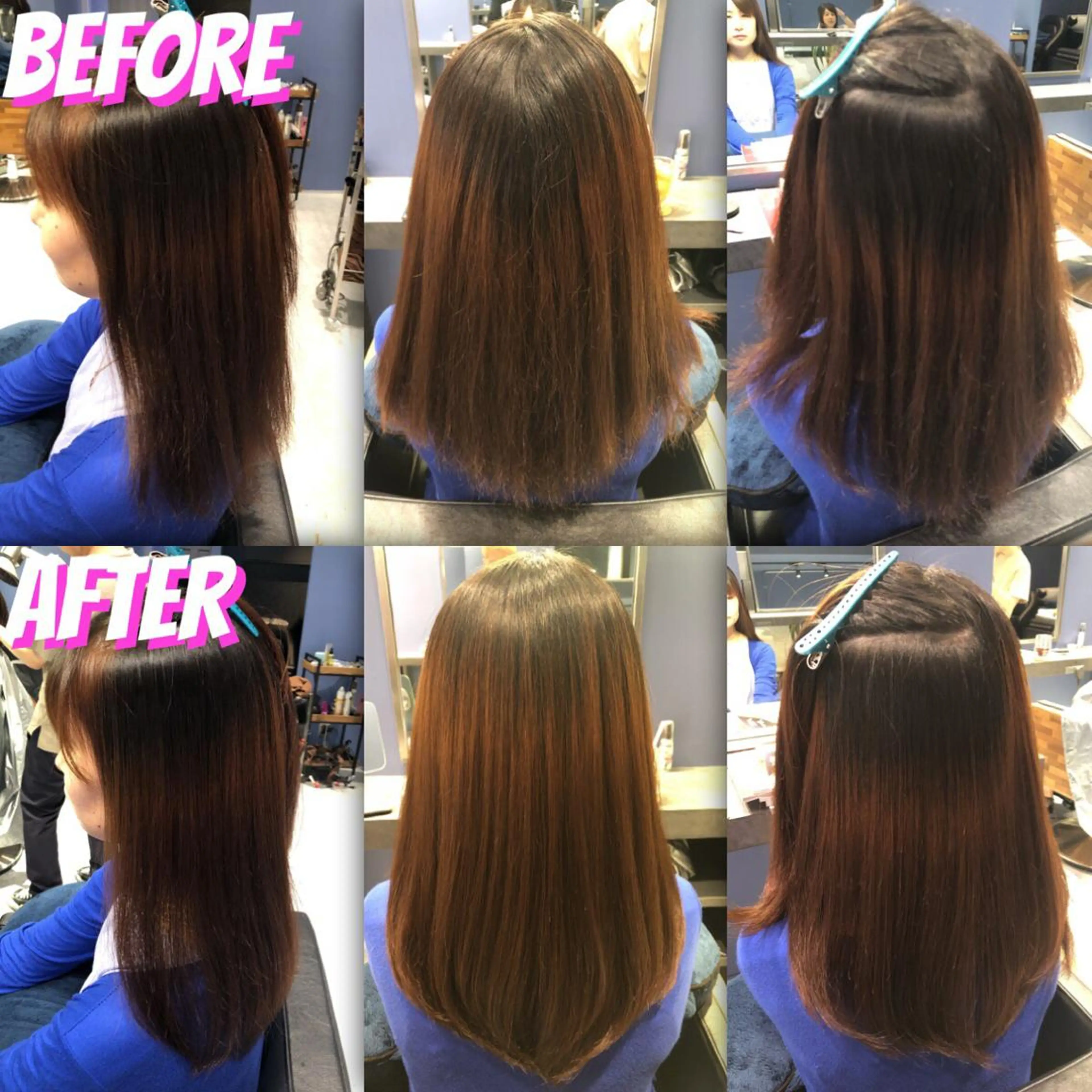 セミロング カット 縮毛矯正 本物のブリーチ縮毛 /デサキショウヘイのヘアスタイル
