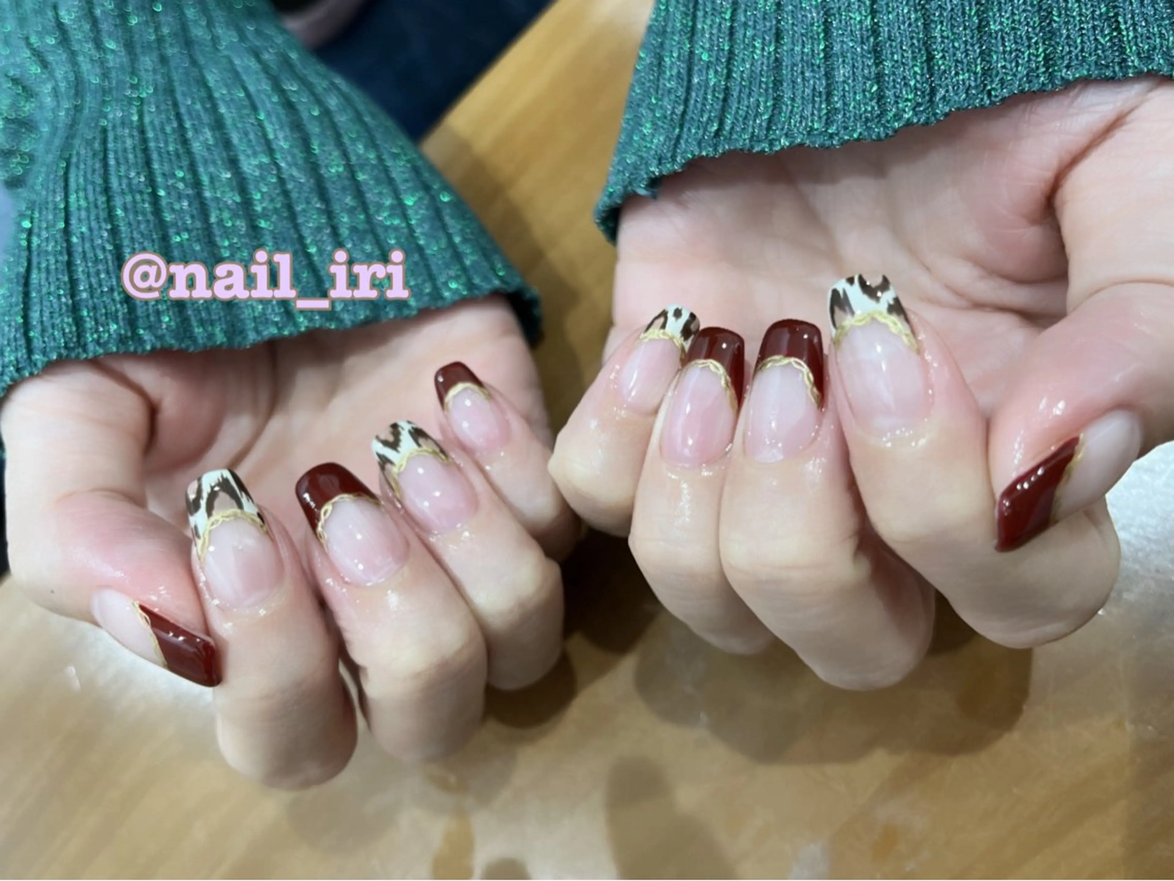 ネイル アートネイル ボルドー フレンチネイル ハンドネイル 中川 愛理のその他イメージ