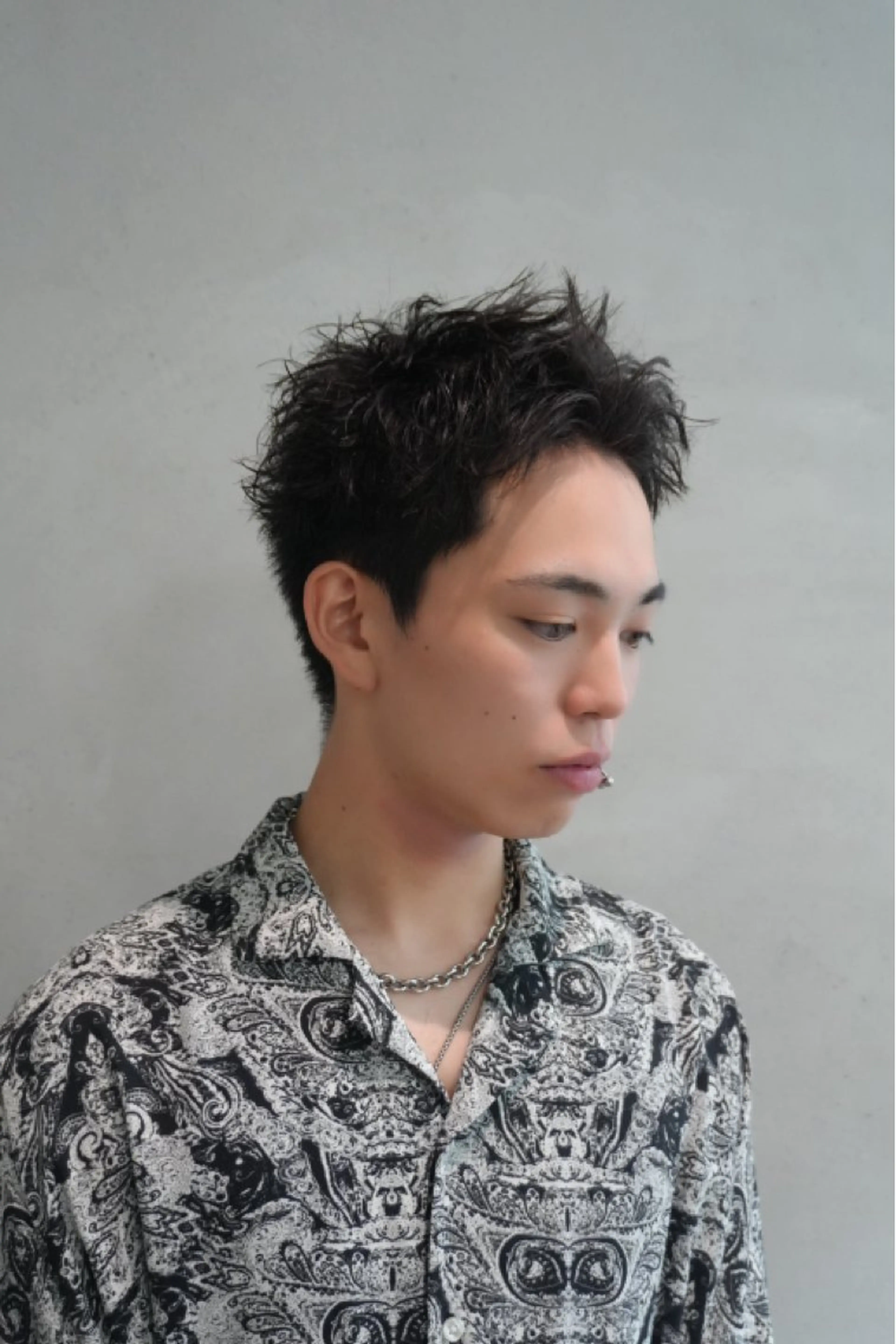 メンズ メンズパーマ スパイキーショート オフホワイトアンド大阪店（off white×And）所属・メンズカット KOSUKEのヘアスタイル