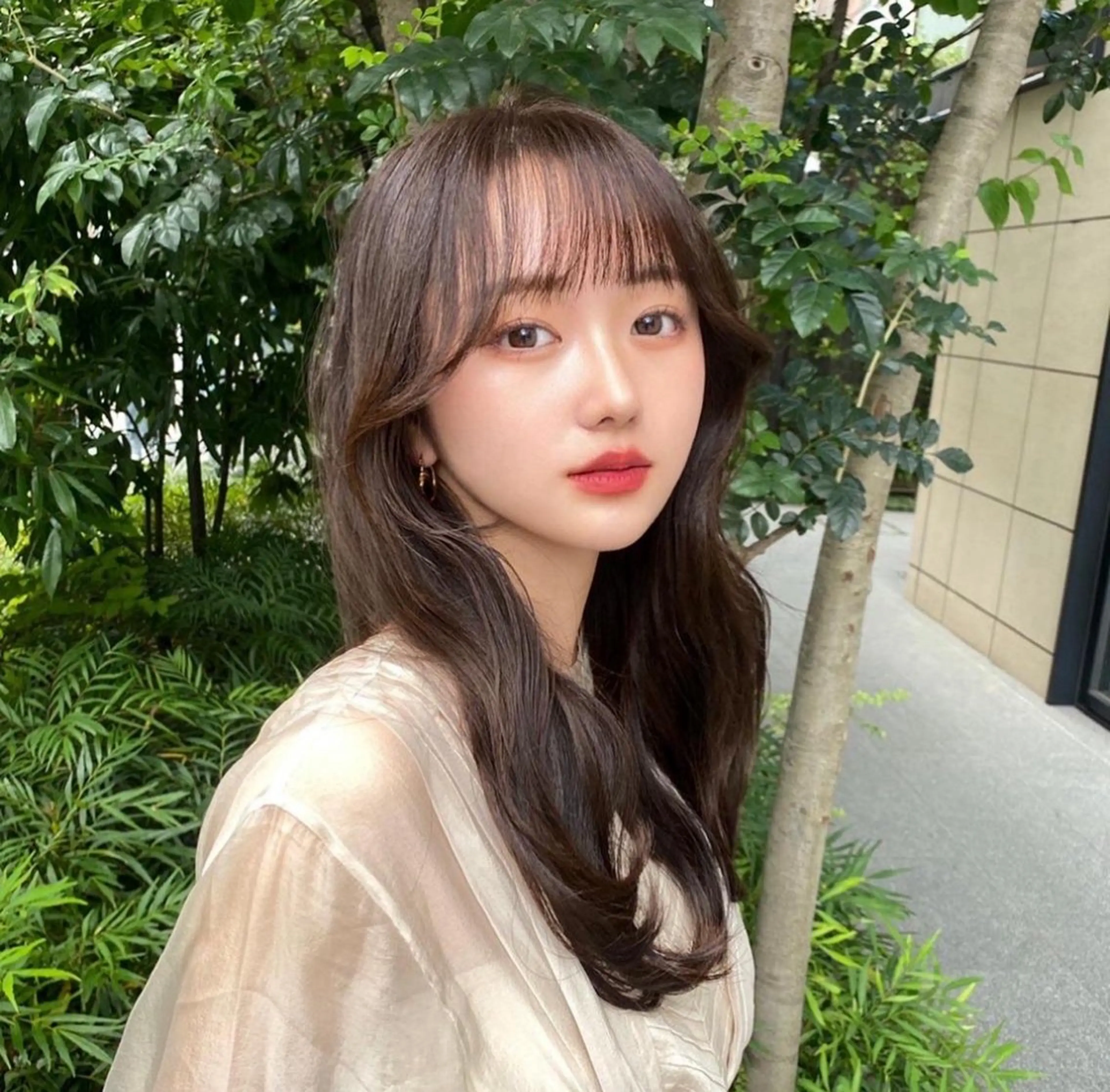 ロング カラー ブラウンカラー ショコラブラウン 韓国風ヘア ワンホンヘア カット ヘアカラー トリートメント ✨髪質改善職人✨ デザインカラー/若林のヘアスタイル
