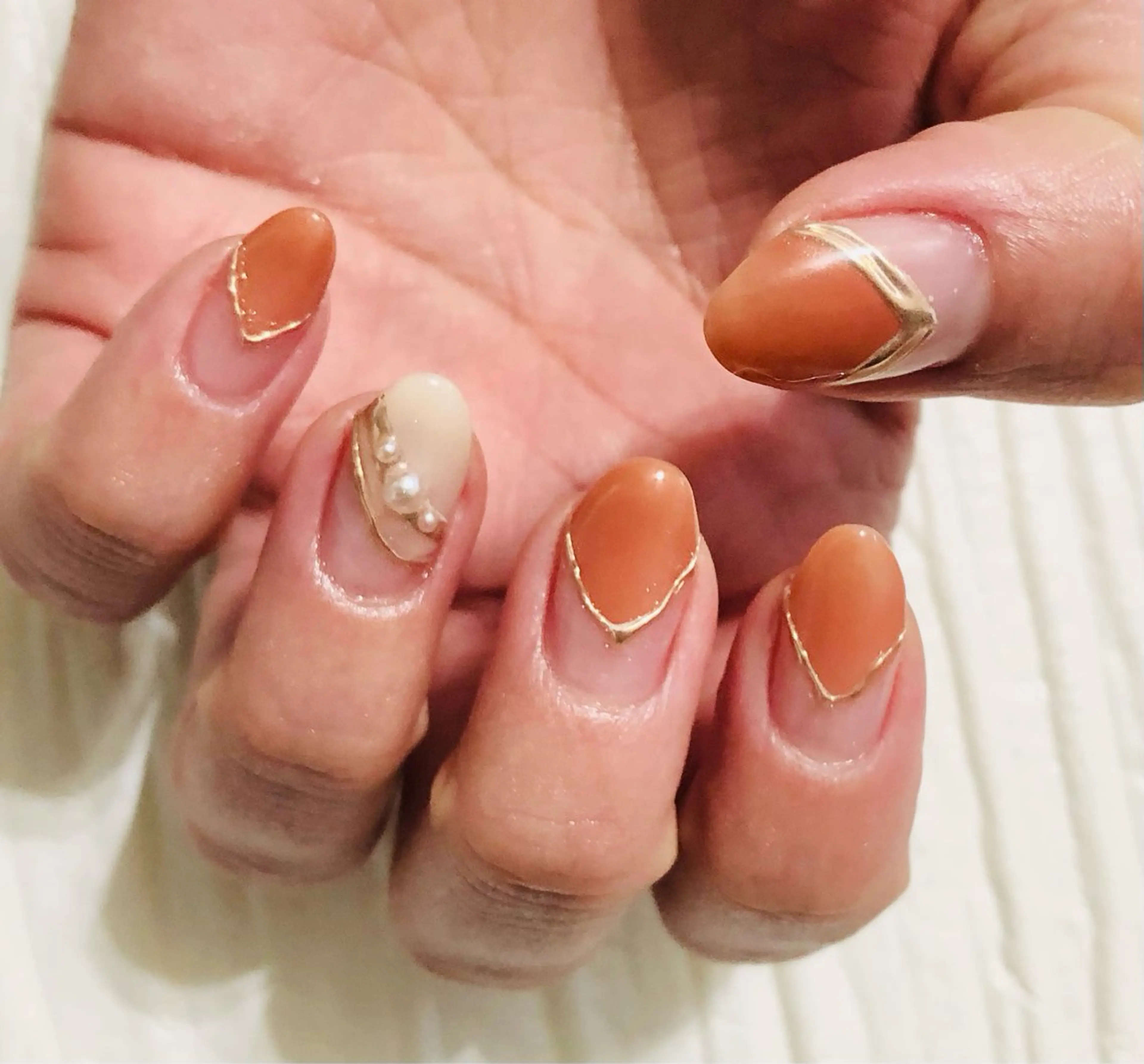 ネイル ハンドネイル 自爪育成ネイルケア Lena  nailのネイルデザイン