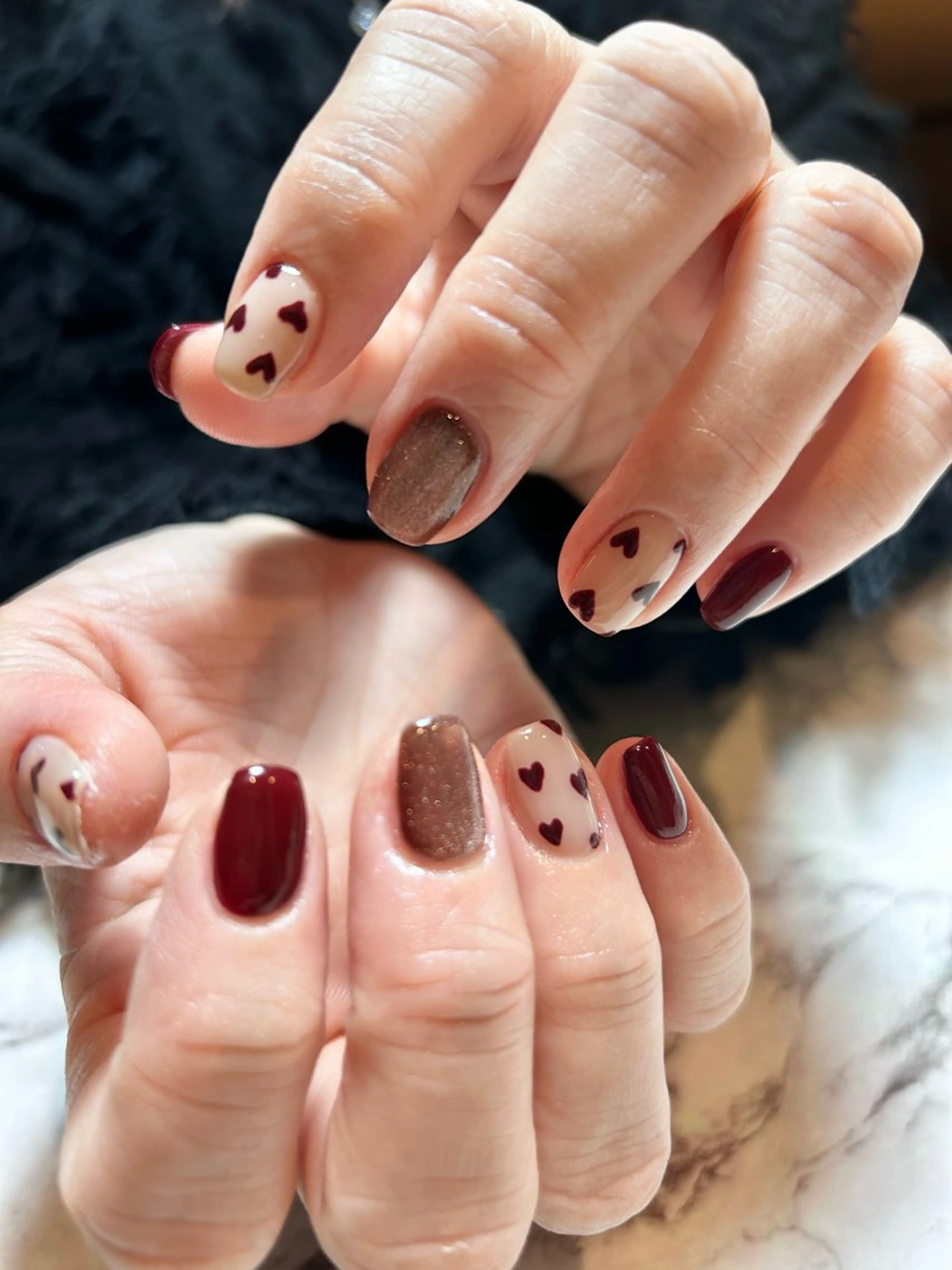 ネイル バレンタイン ハンドネイル TESORO nailのネイルデザイン
