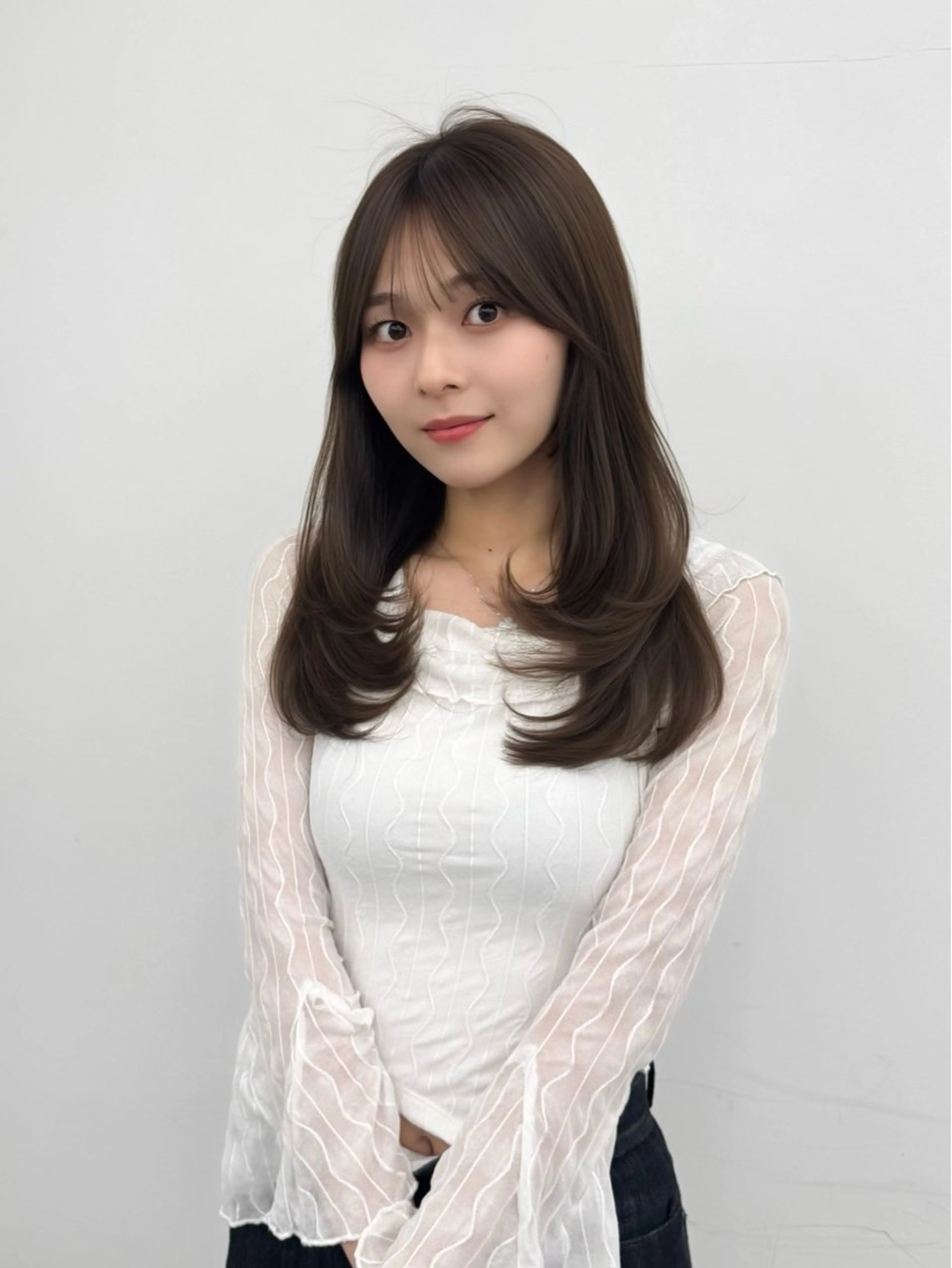 ミディアム カラー ヘアアレンジ カット ヘアカラー トリートメント 最小顔周り&レイヤー 特化/池袋/kokiのヘアスタイル