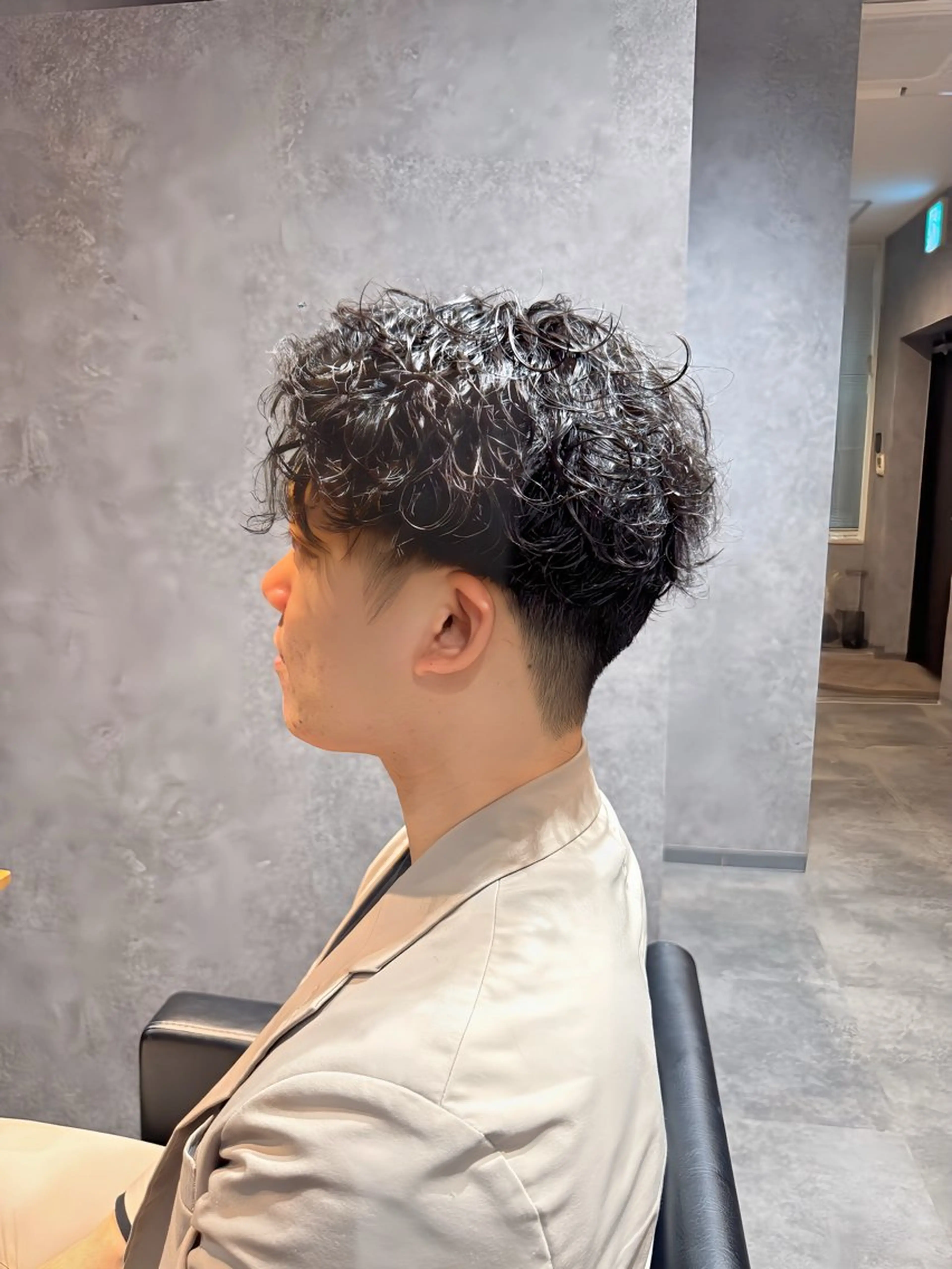 ショート パーマ メンズ 【chic】天神 メンズmasashiのヘアスタイル