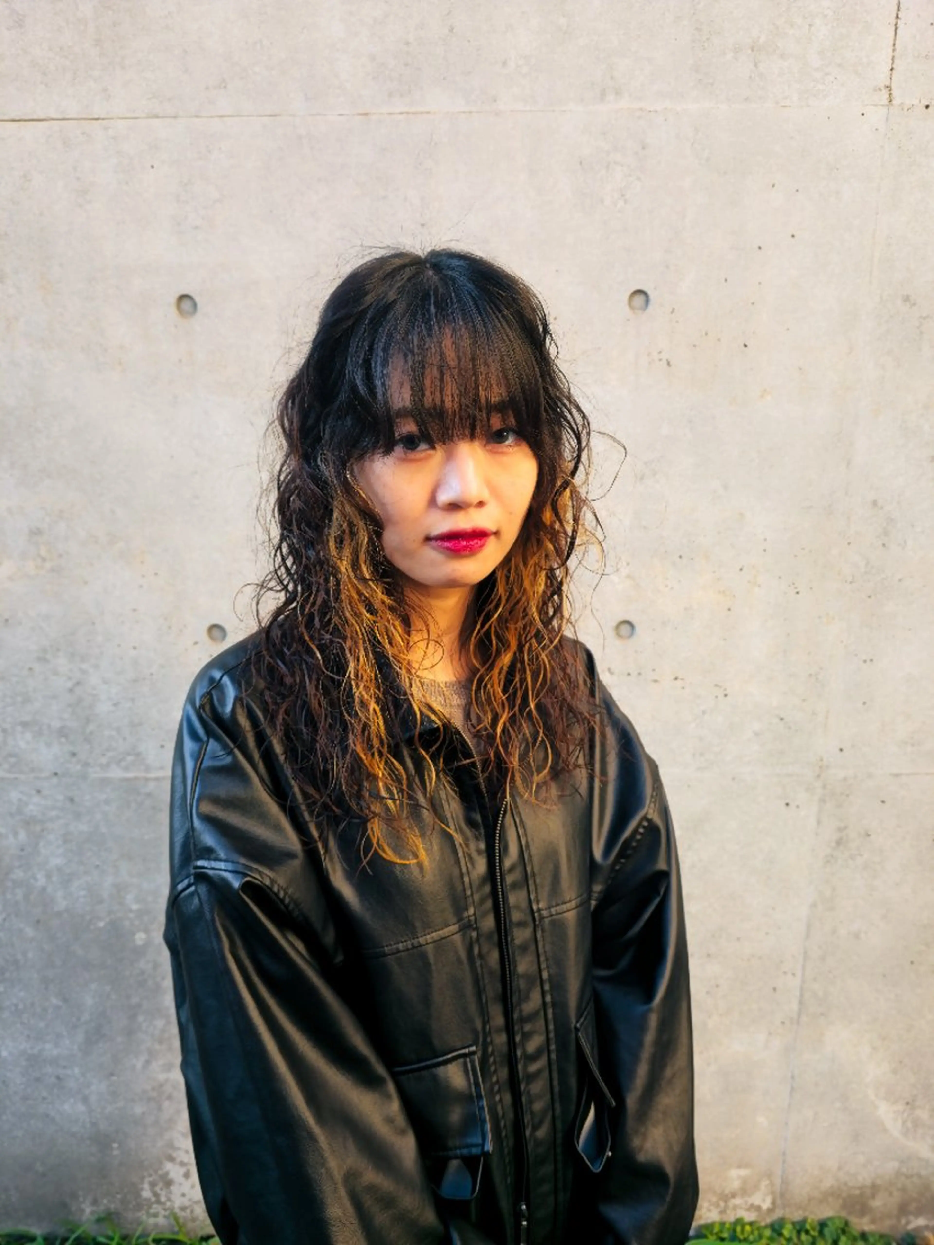 パーマ セミロング セミロングパーマ amie所属・片岸信征   @ka tagishi_00のヘアスタイル