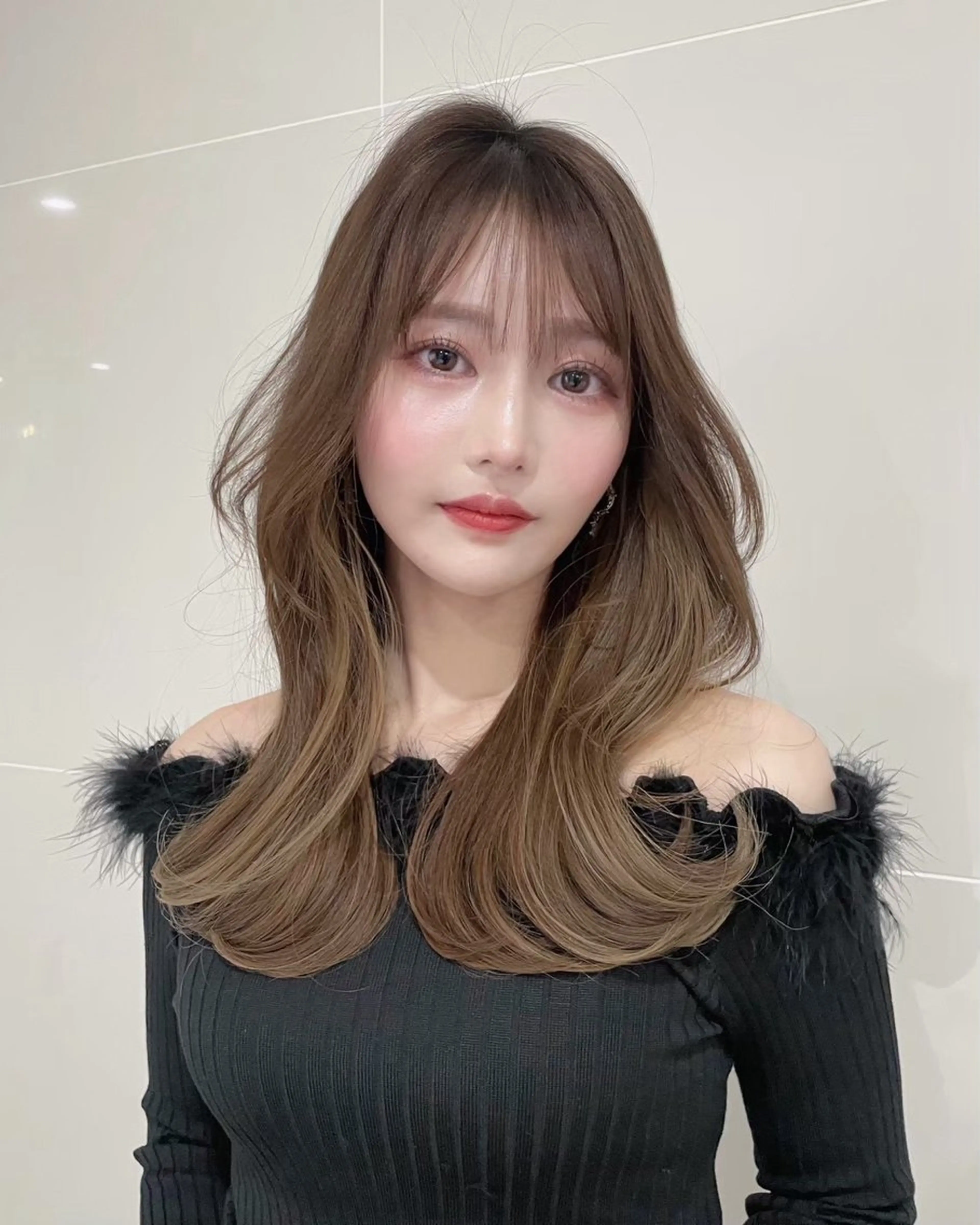 セミロング カラー カット ヘアカラー トリートメント 🫧ナオ🫧 /韓国 ヘア/ マンツーマンのヘアスタイル