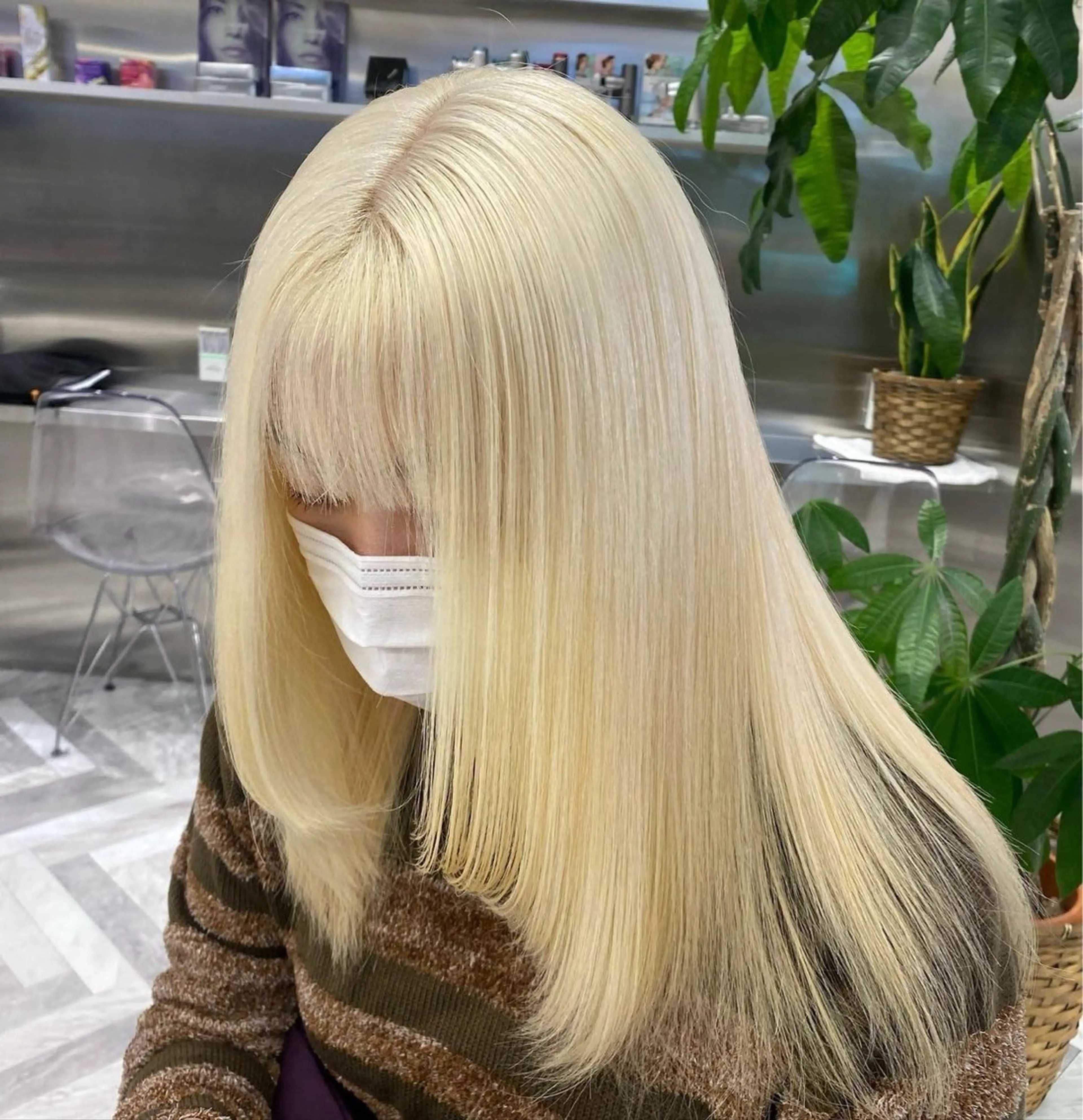 セミロング カラー セミロングパーマ バレイヤージュ ブリーチ ケアブリーチ ダブルカラー ヘアカラー シャドウパーマ/ ルーズパーマ/メンズのヘアスタイル