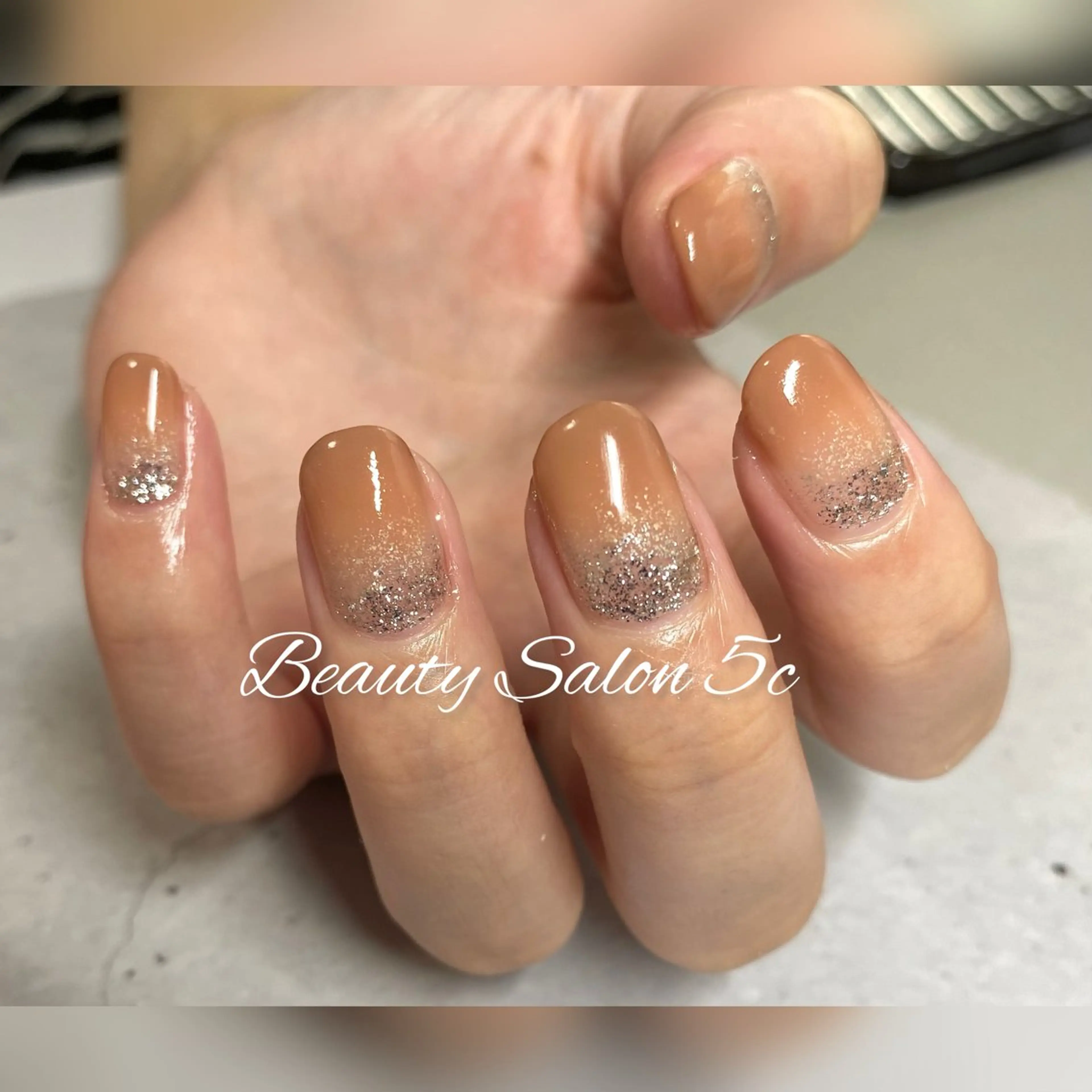 ネイル ラメ(グリッター) ワンカラーネイル Beauty Salon5cのネイルデザイン