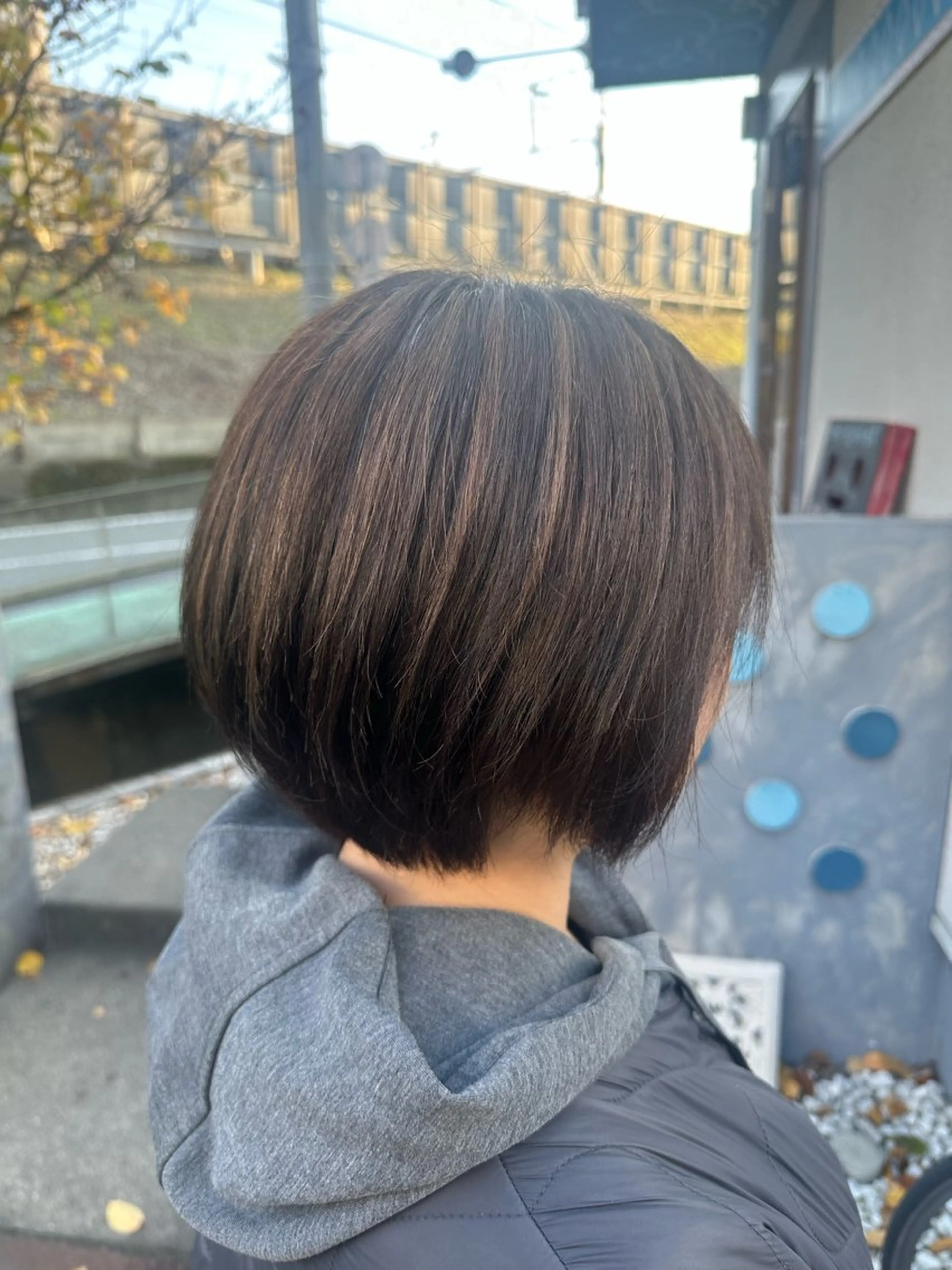 ショート カラー ハイライトカラー ハイライト ヘアカラー 安達 望のヘアスタイル