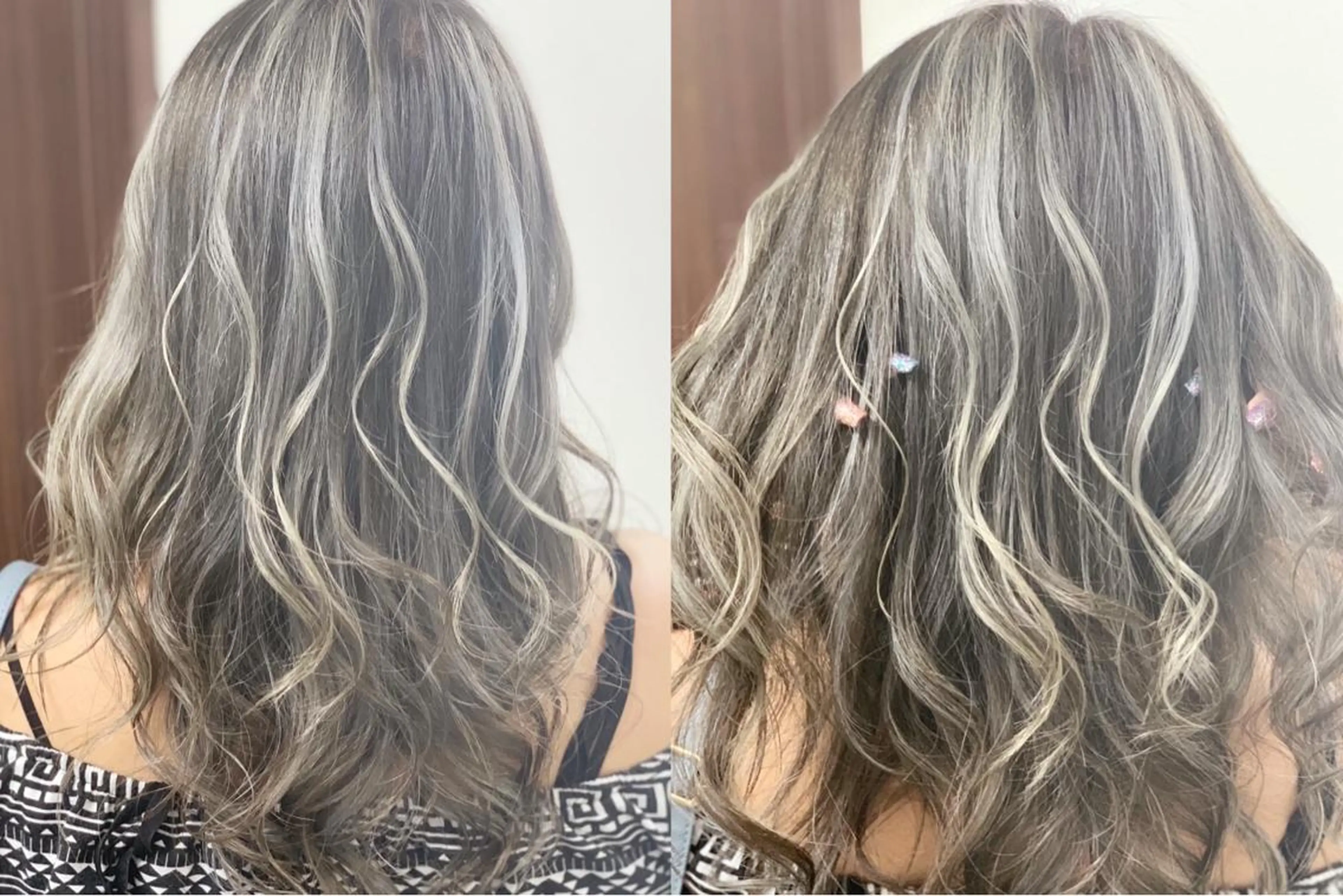 セミロング カラー ハイライトカラー ハイライト ヤナ マネージャーのヘアスタイル