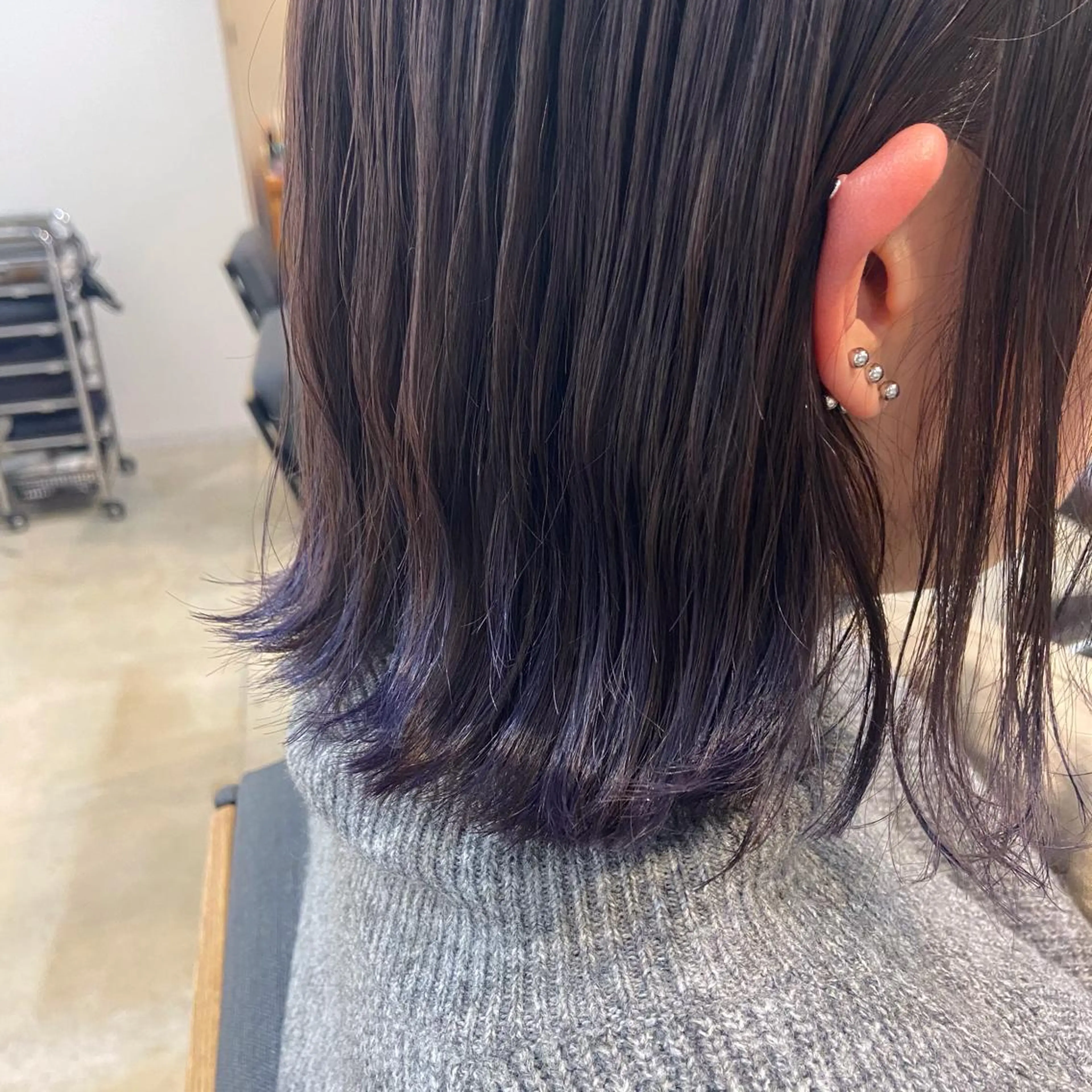 ミディアム パープルカラー 🌷レイヤーカット/ フルキシオリ🌷のヘアスタイル