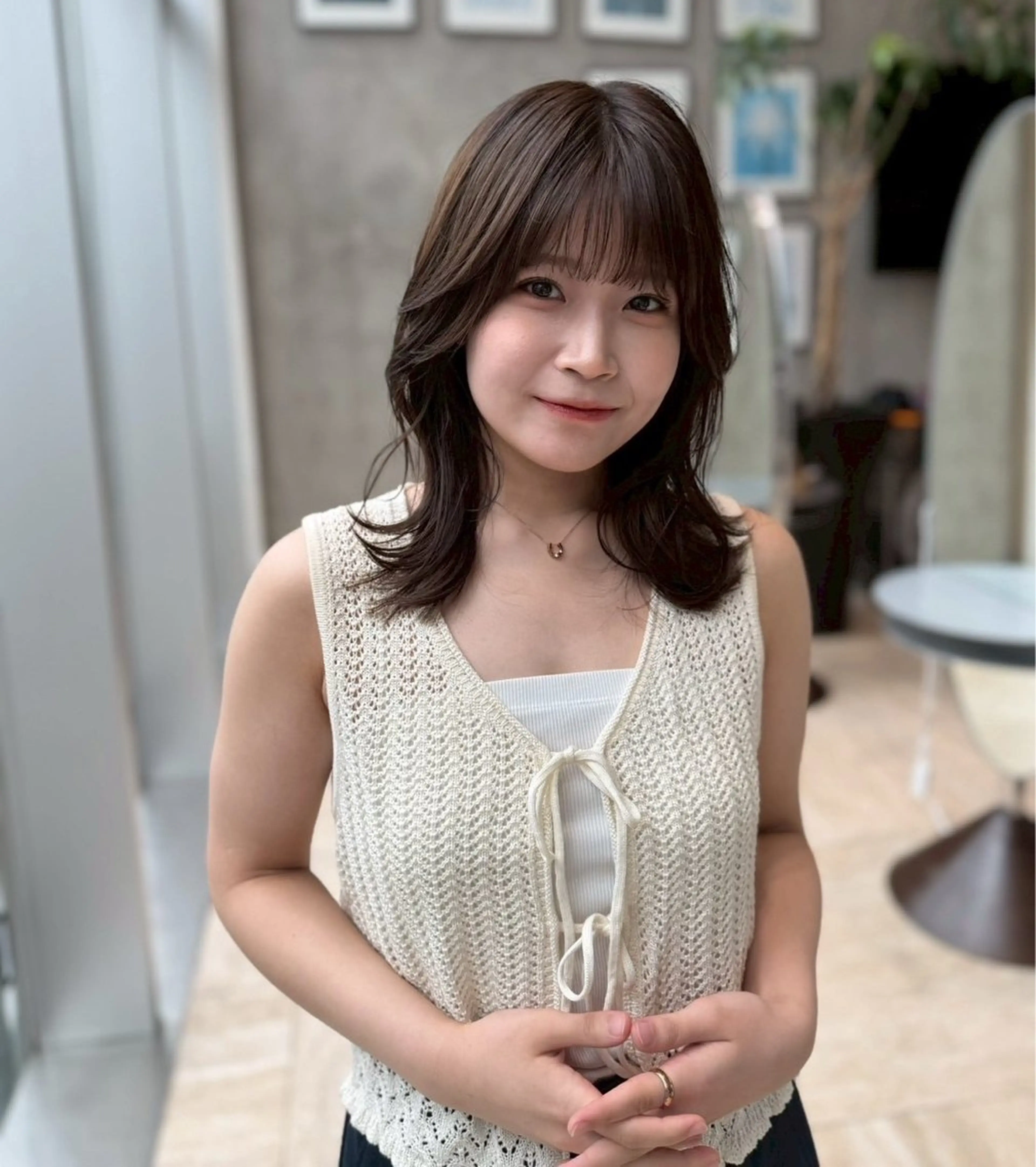 ミディアム カット ヘアカラー オブヘア　ウエスト店所属・鈴木 夏季/お悩み相談のヘアスタイル