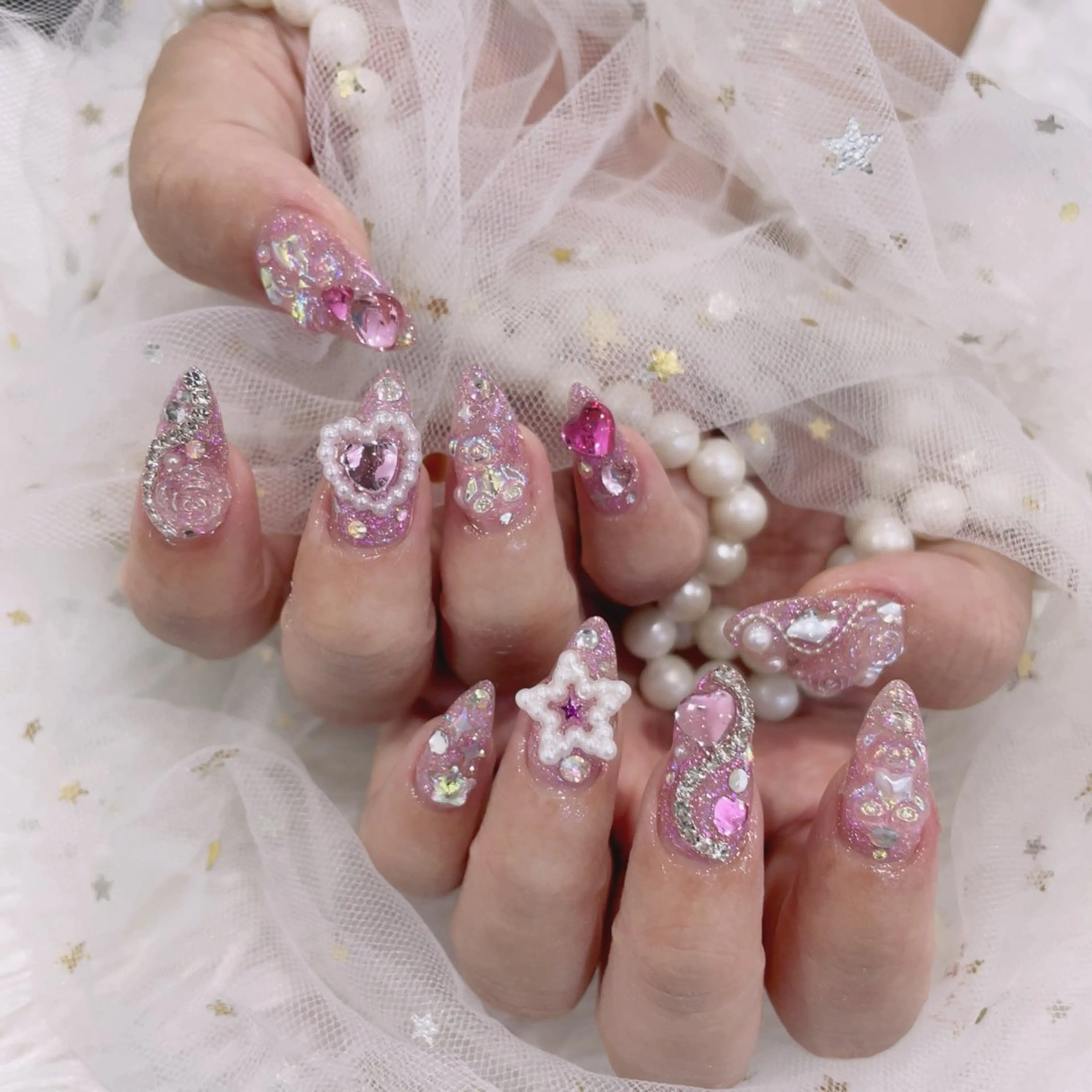 セミロング ハンドネイル cho nailのネイルデザイン