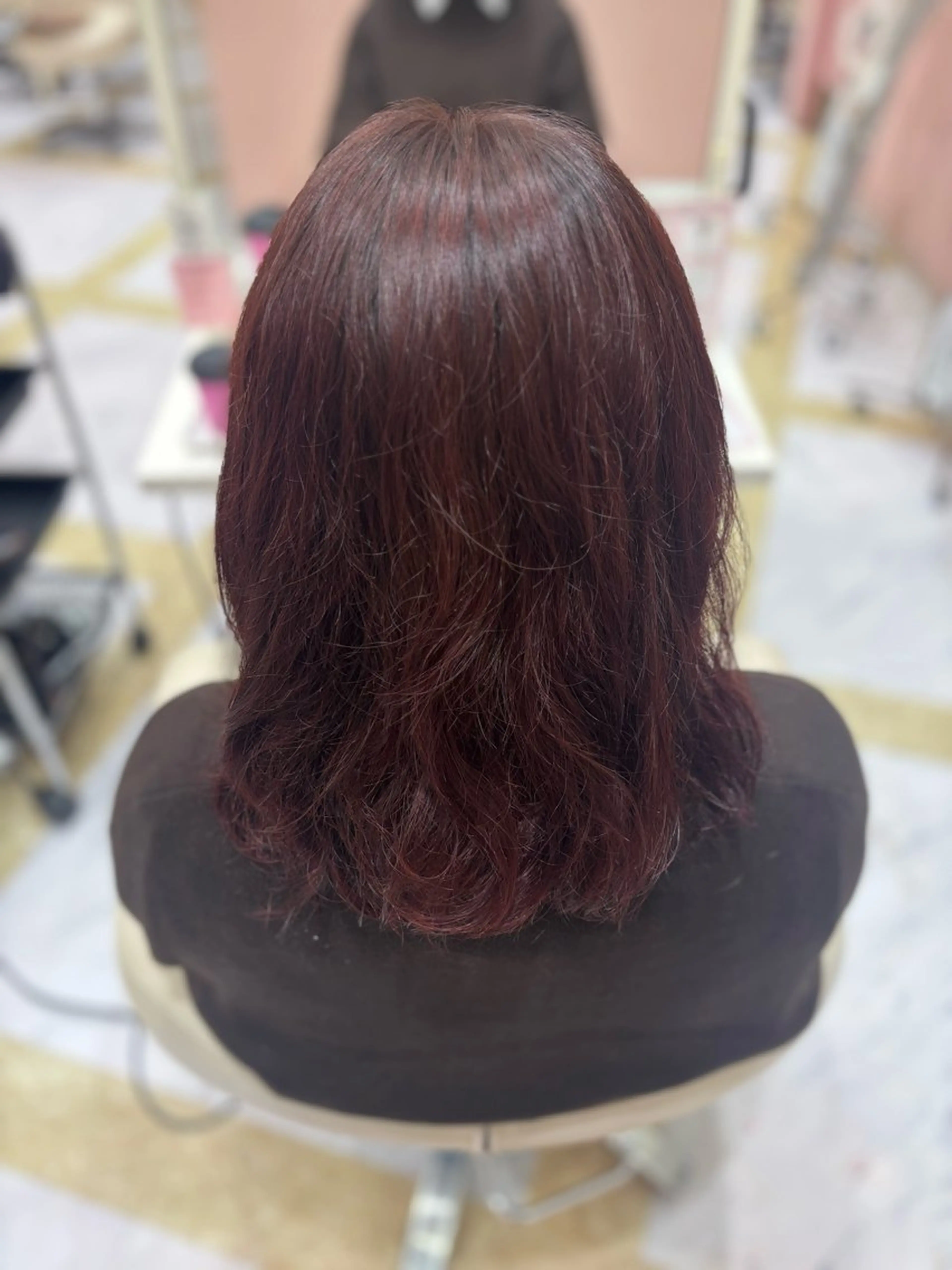 ミディアム パーマ 佐伯 青空のヘアスタイル