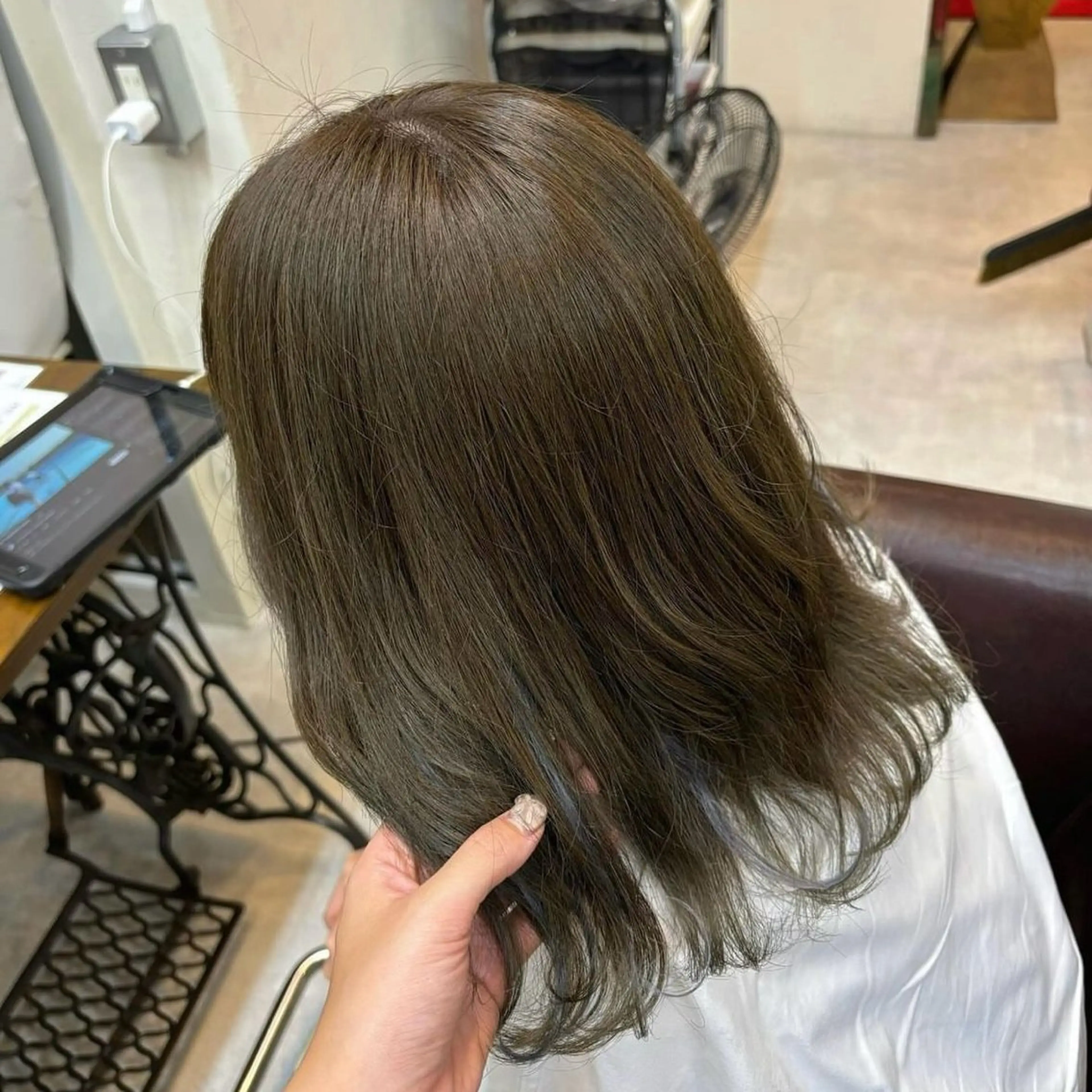 ミディアム カラー 透明感カラー オリーブカラー ♡Yusa 【モデル様募集停止】のヘアスタイル