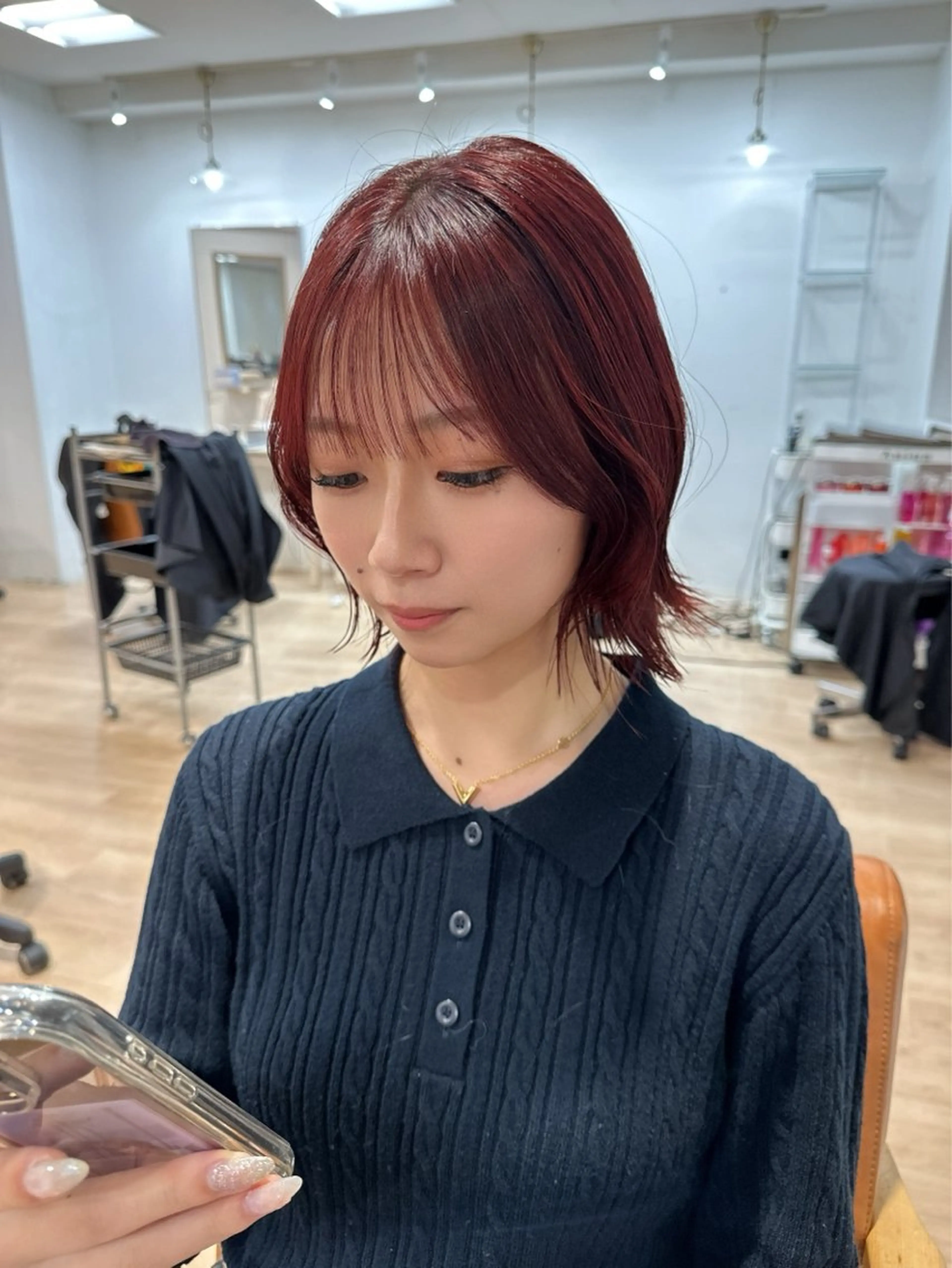 カラー 森心乃/金山駅 ブリーチモデル募集中のヘアスタイル