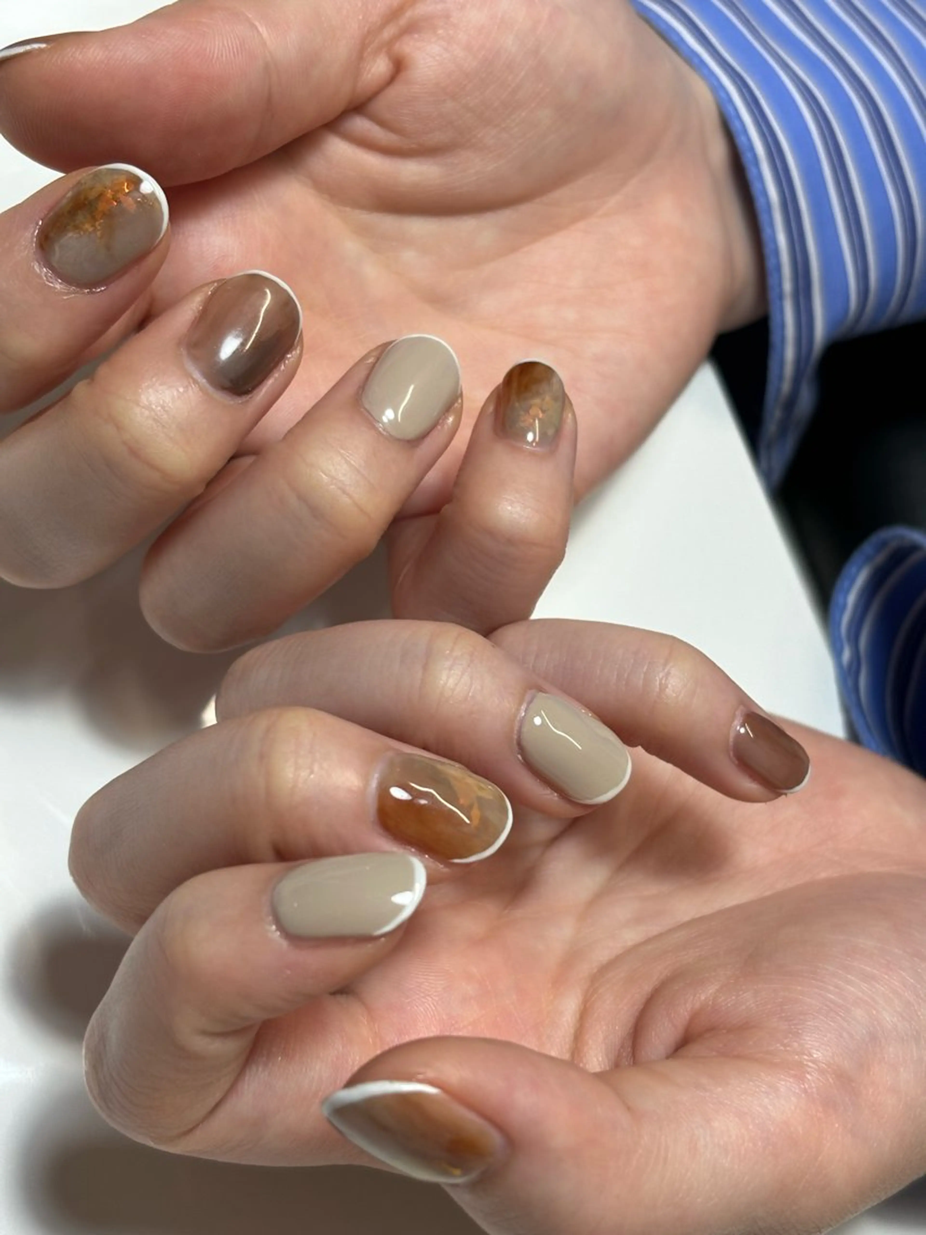 ネイル フレンチネイル ニュアンスネイル ハンドネイル Nail&Eyelash epa 仙台駅前店所属・さとう のぞみのネイルデザイン