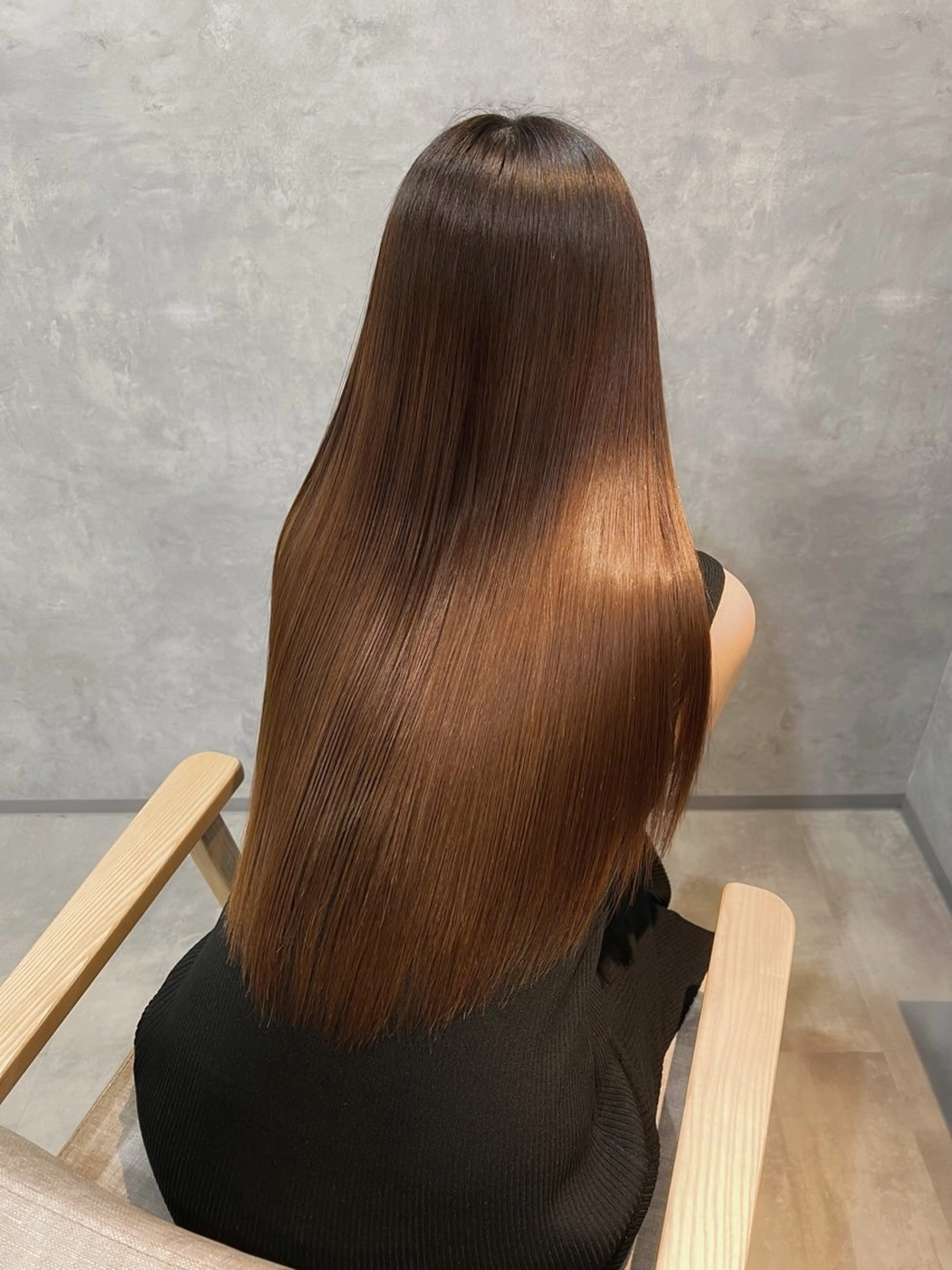 ロング カラー 髪質改善 縮毛矯正 トリートメント 中村ひなた 髪質改善×ヘッドスパのヘアスタイル
