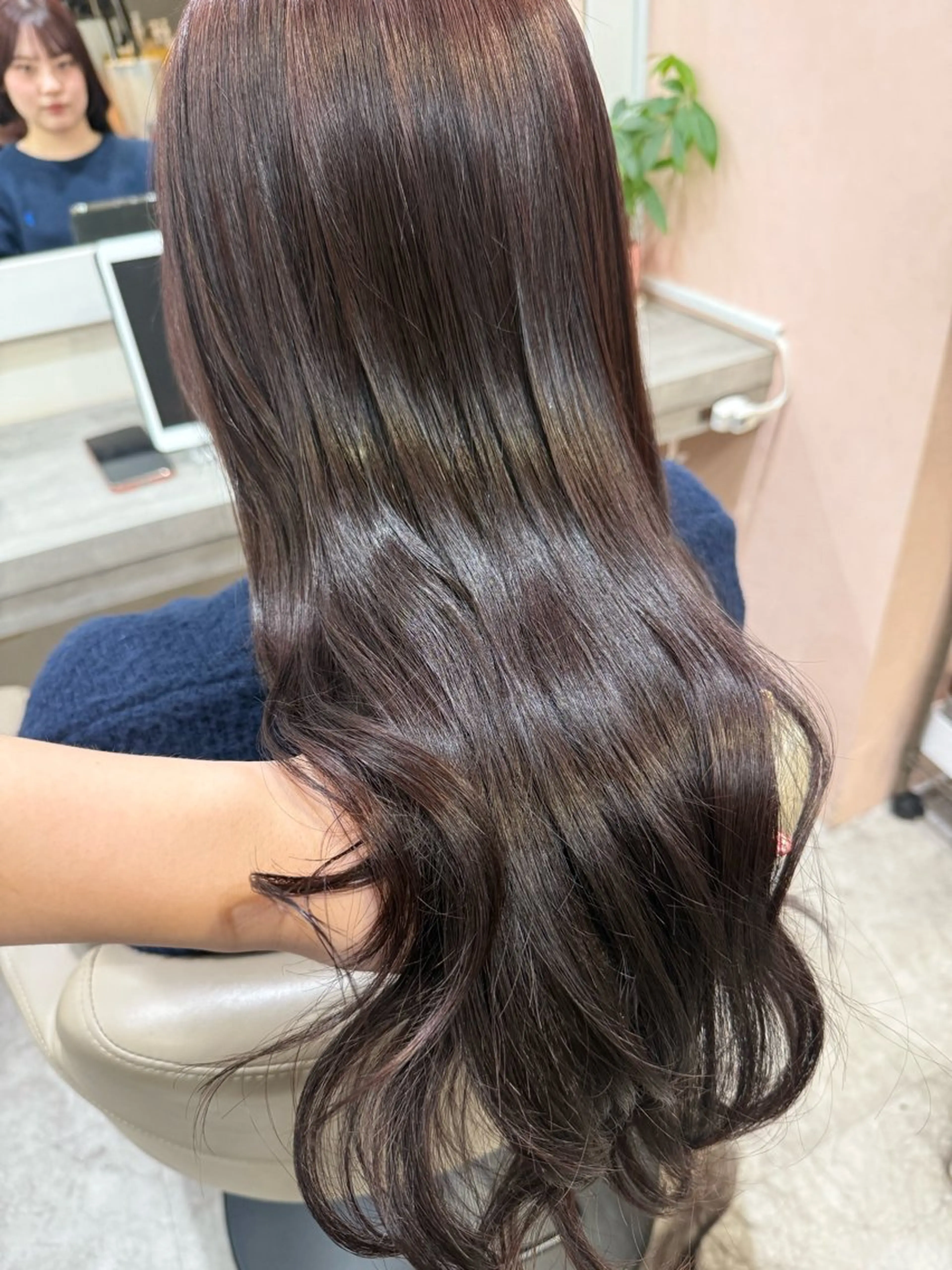 ロング カラー ベージュカラー ブラウンカラー 透明感カラー グレージュ ラベンダーカラー ヘアカラー 韓国風パーマ/ヘア セット/店長みづきのヘアスタイル