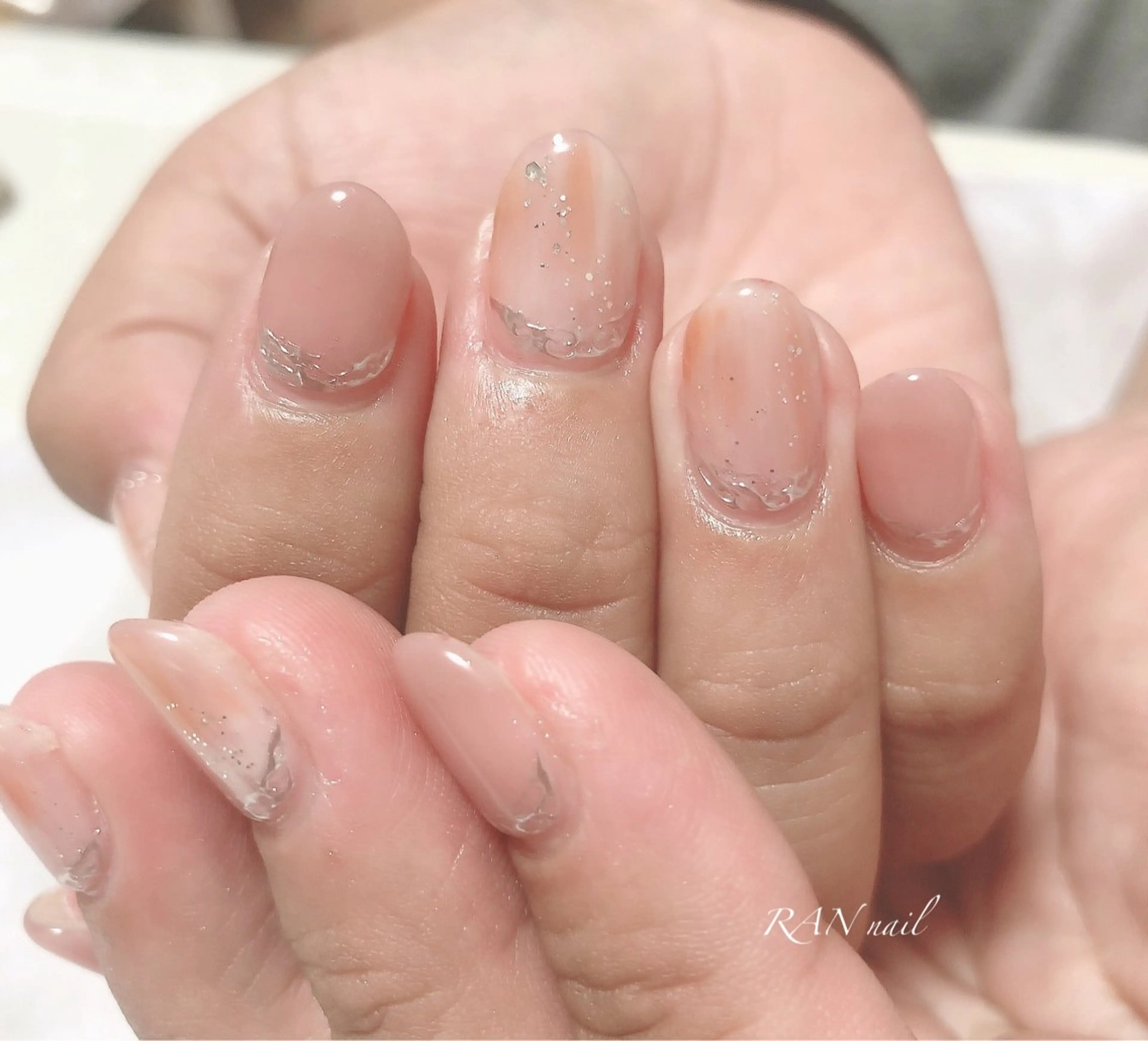ネイル ブラウン 成人式 フレンチネイル マグネットネイル ミラーネイル RAN nail 〜ランネイル〜所属・RAN nailのネイルデザイン