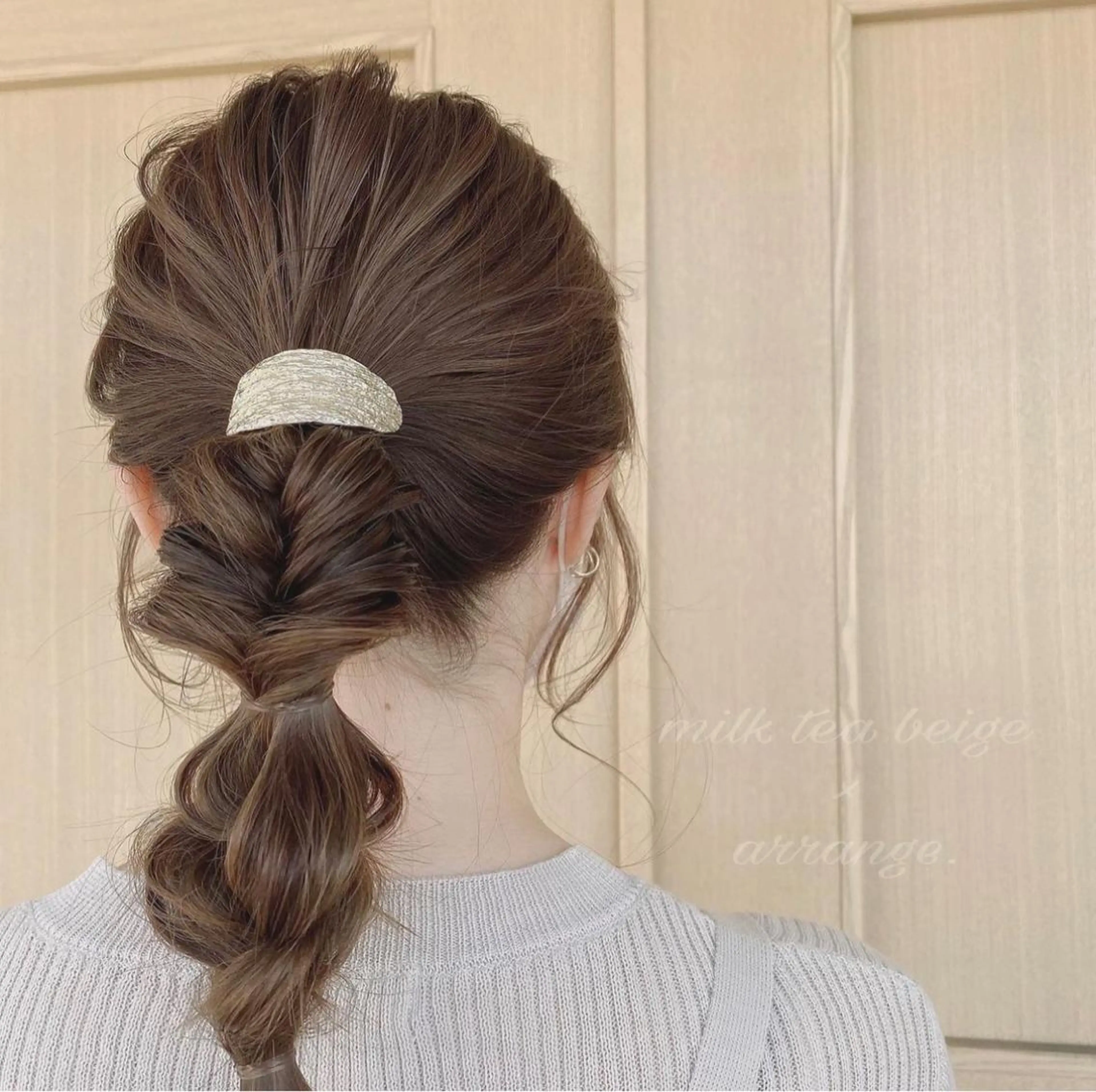 ロング カラー ヘアアレンジ ベージュカラー ミルクティーベージュ ece.所属・篠原 詩菜のヘアスタイル