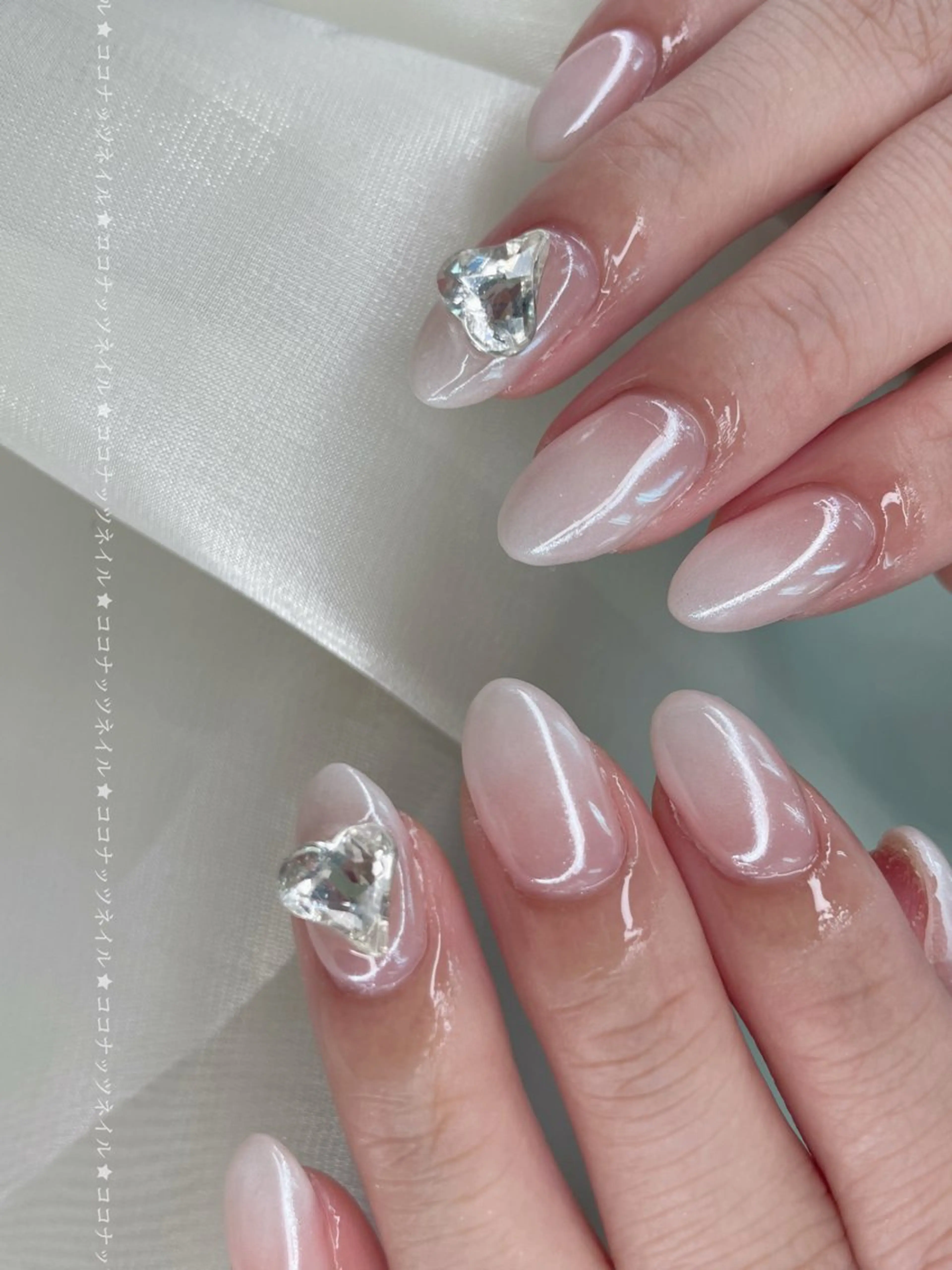 ネイル べっ甲ネイル フレンチネイル キラキラネイル マグネットネイル 大理石ネイル(マーブル) ハンドネイル 神田 ココナッツのネイルデザイン