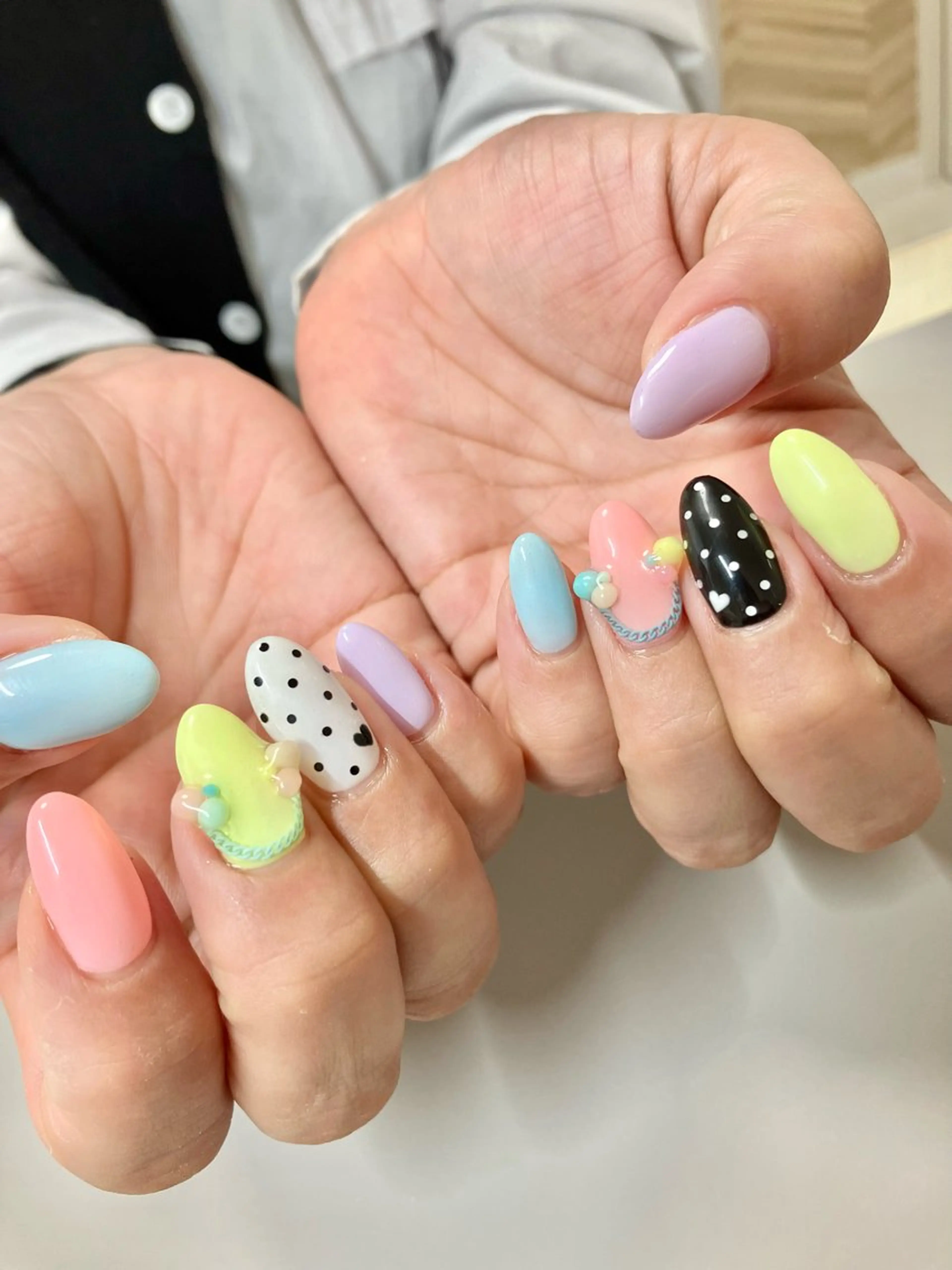 ネイル 京都桂/フィルイン /自爪育成/三品のネイルデザイン