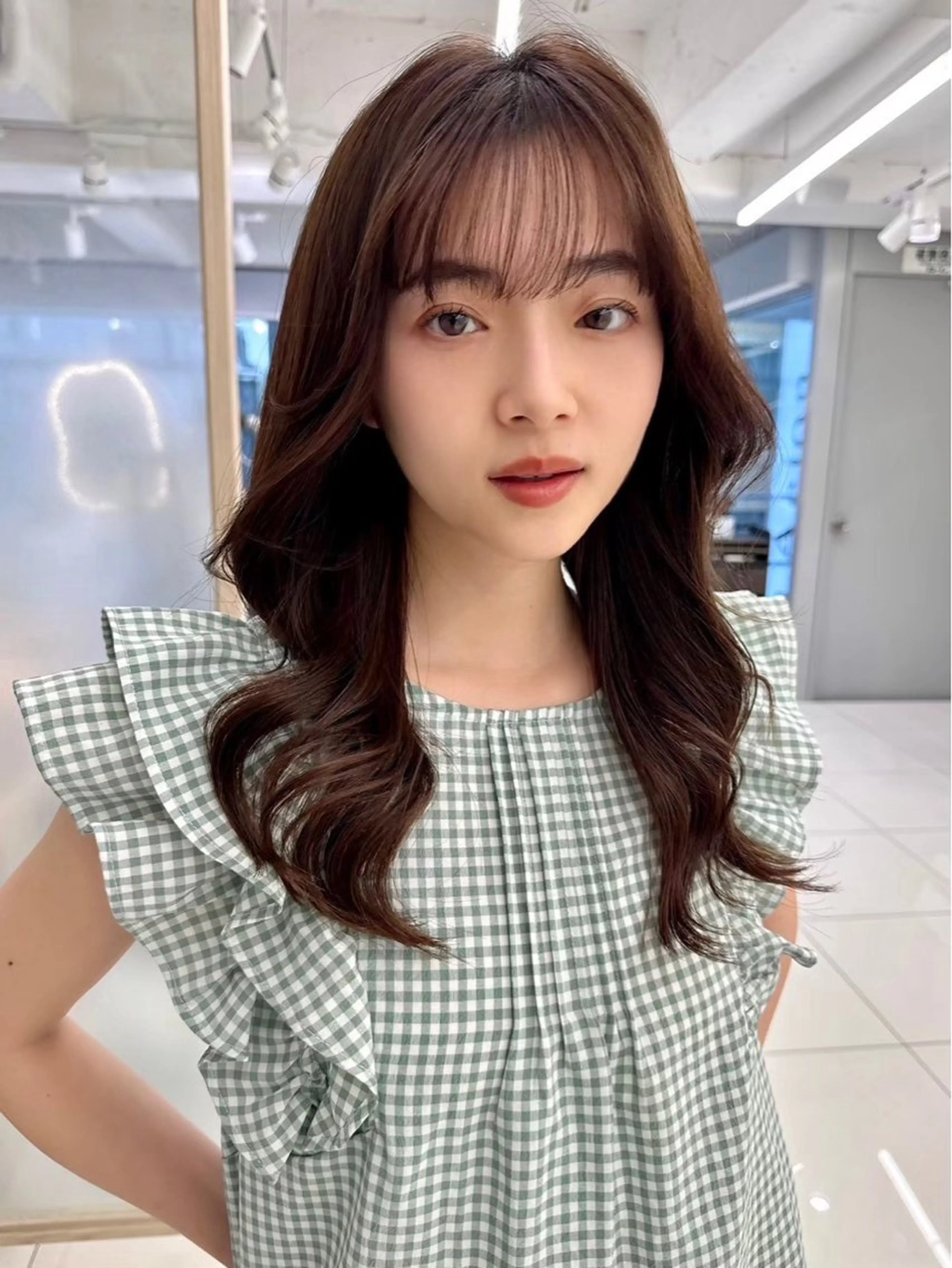 セミロング カラー カット ヘアカラー トリートメント 韓国ヘア🇰🇷艶髪 カラー/yui‎💎のヘアスタイル