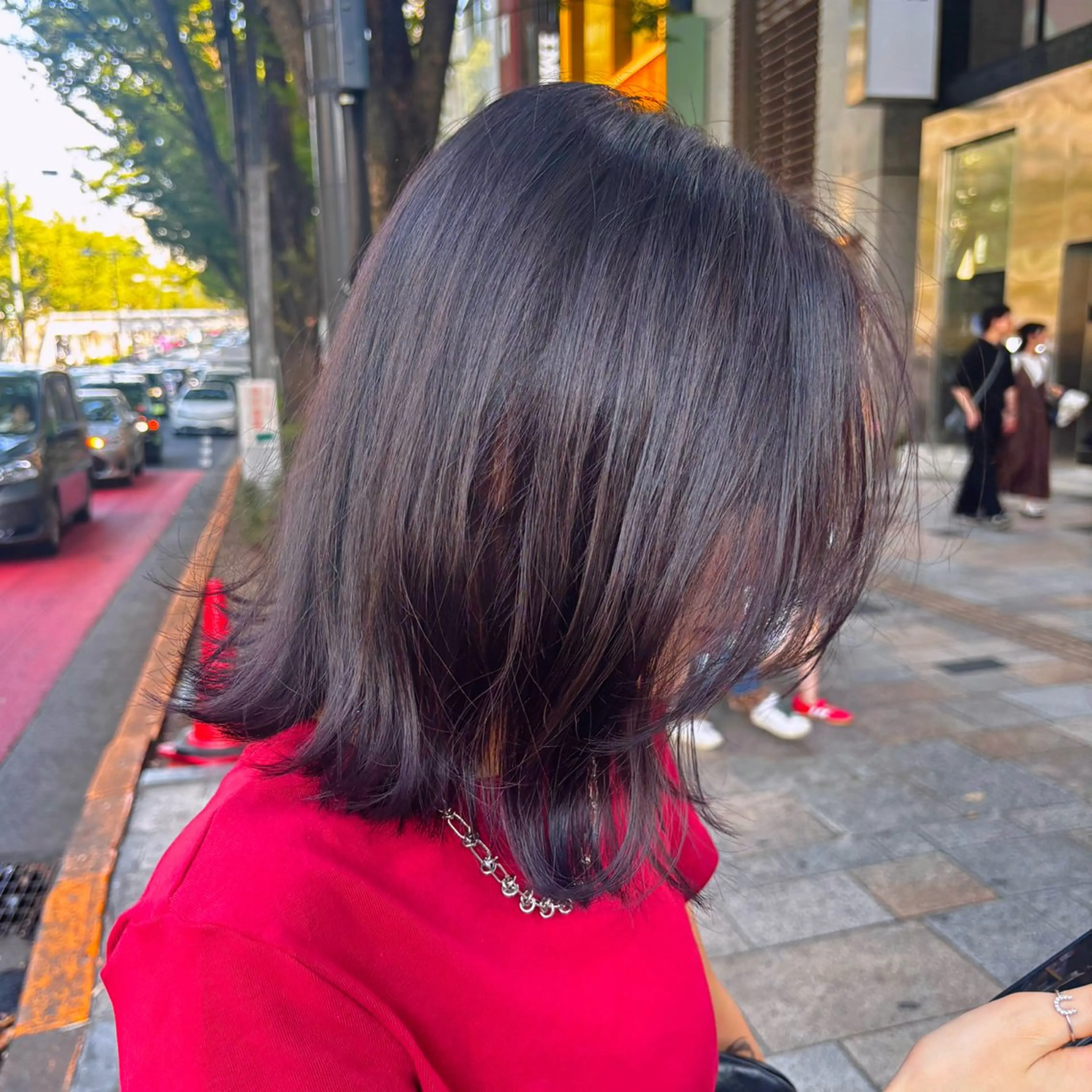 ミディアム パープルカラー ヘアカラー 石崎 啓太のヘアスタイル