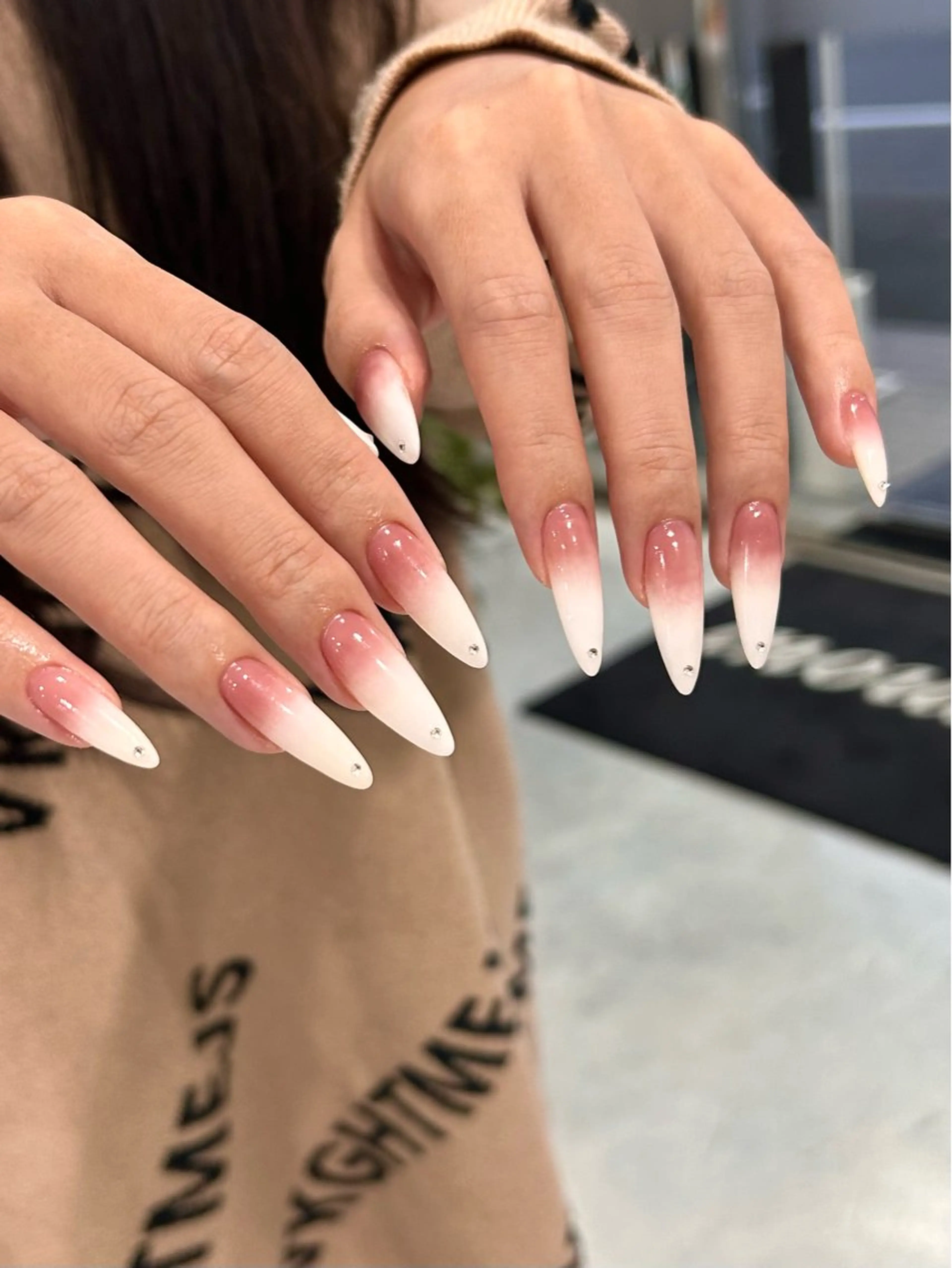 ネイル 長さ出し ロングネイル ハンドネイル RYO /Amourのネイルデザイン