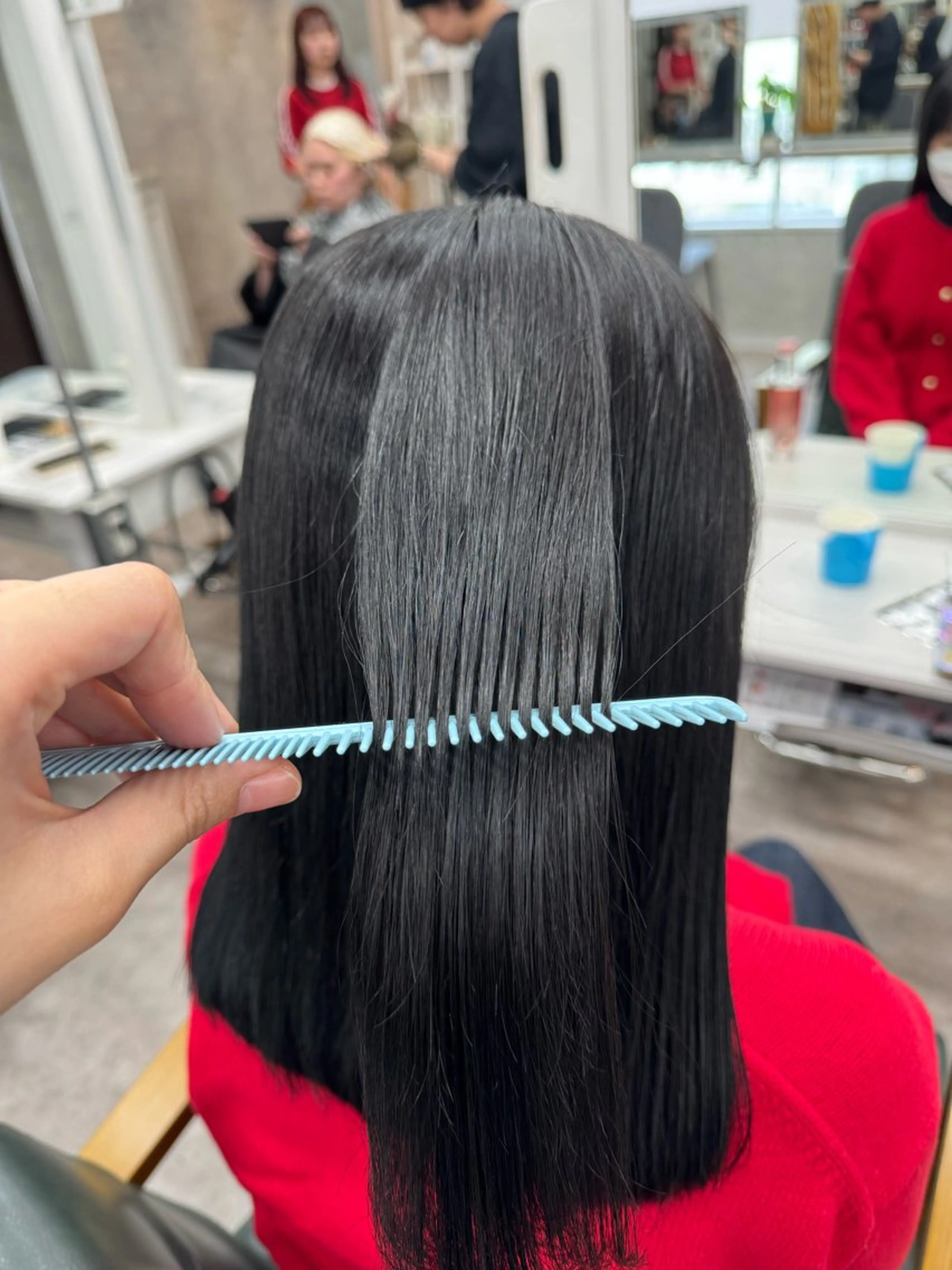 セミロング カラー カット ヘアカラー トリートメント JUNSHIN🦋 ヘアセット／カラーのヘアスタイル