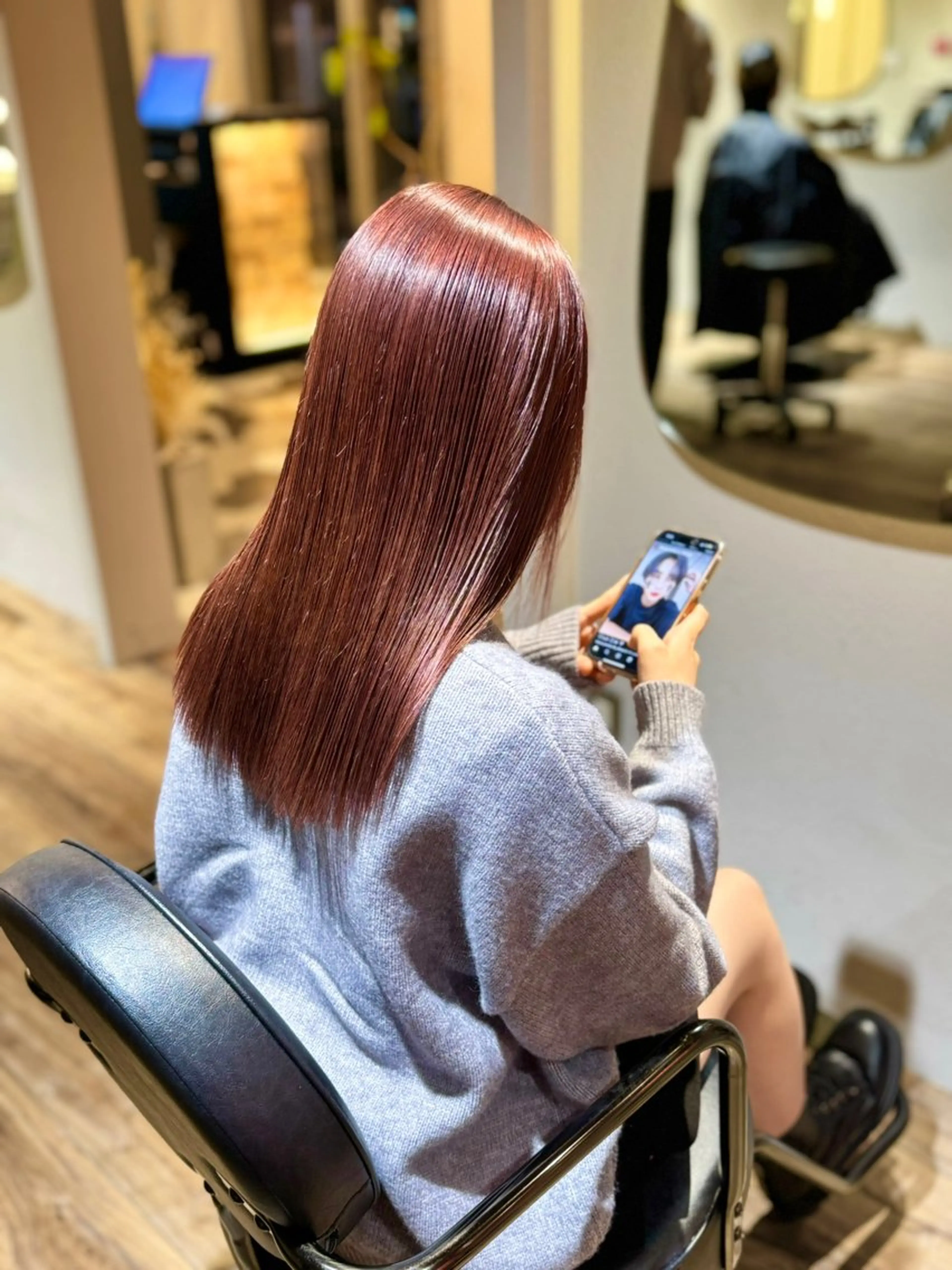 セミロング カット ヘアカラー 【天満1艶髪】潤艶/ 髪質改善🌹釣本竜哉のヘアスタイル