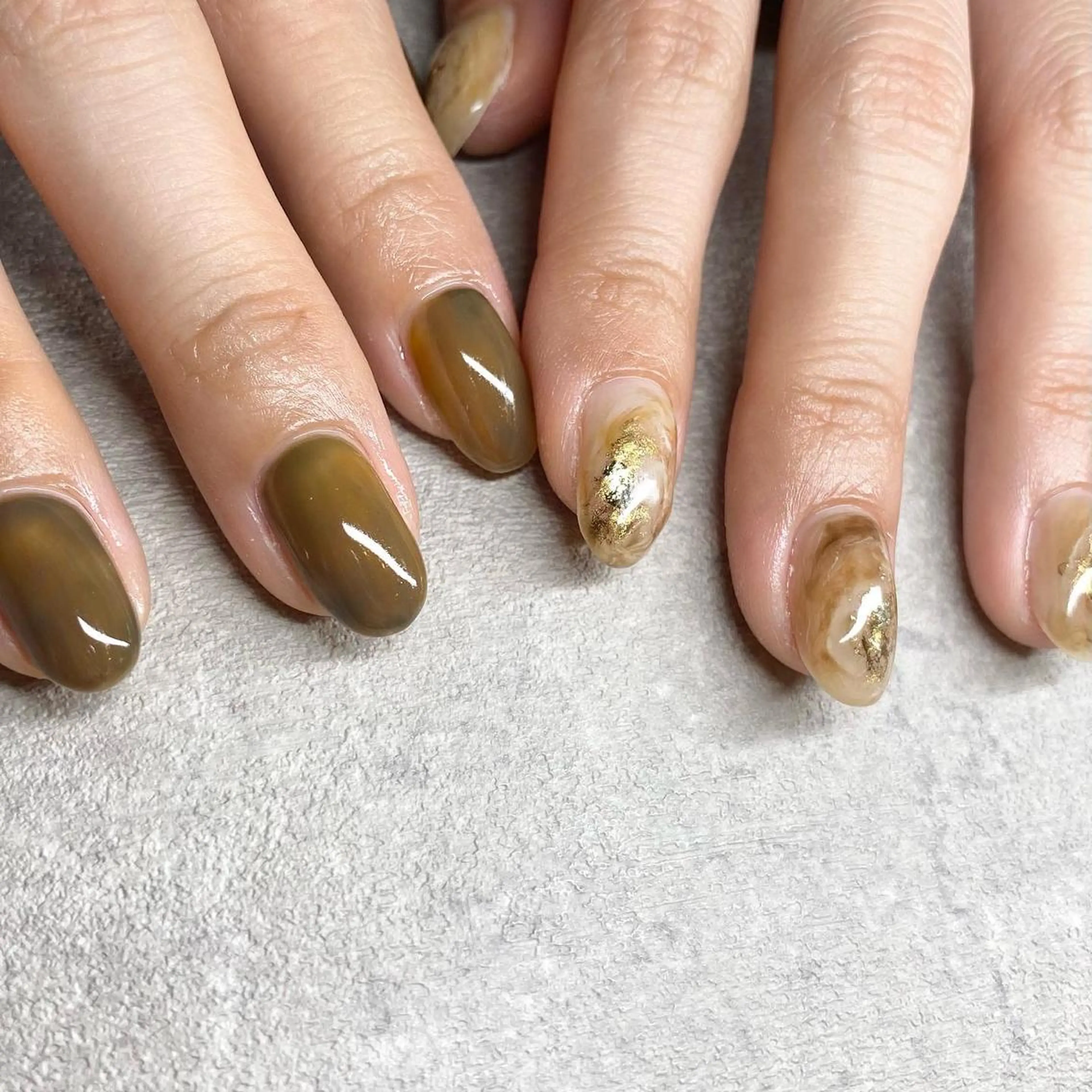 ネイル アートネイル ニュアンスネイル 冬ネイル ハンドネイル 山田 貴子のネイルデザイン