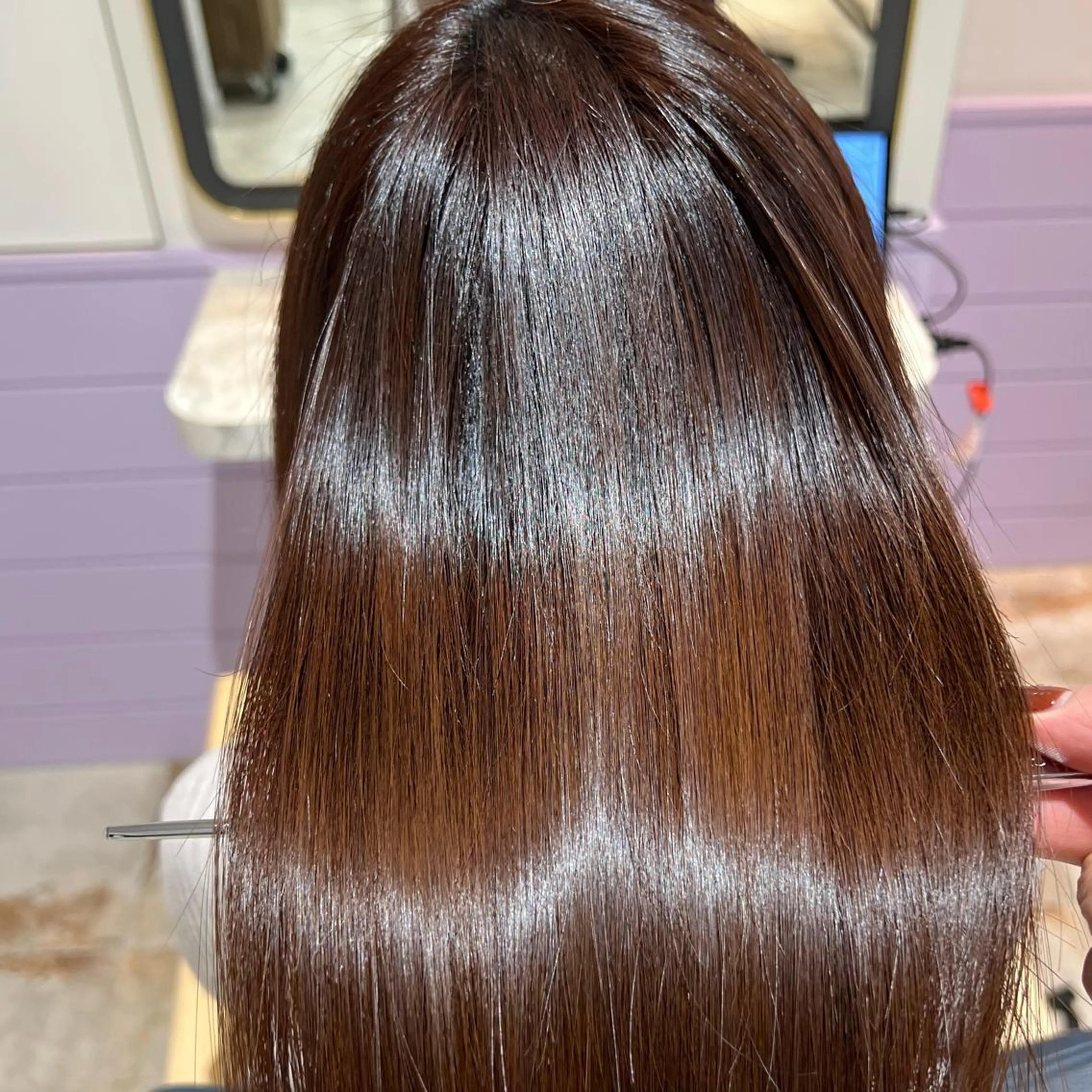 セミロング 伸ばしかけ トリートメント 髪質改善✨石塚 真梨奈のヘアスタイル