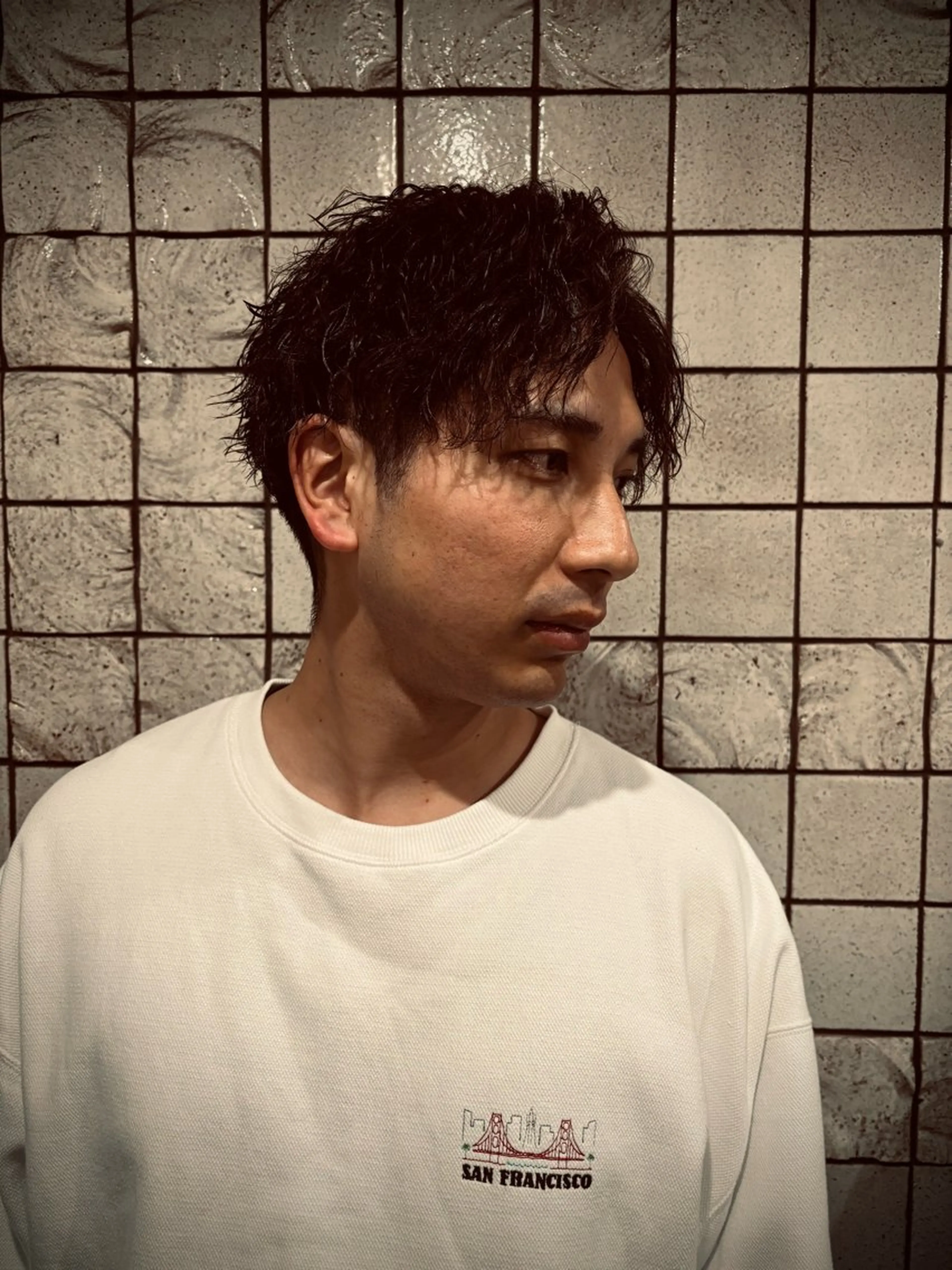 ショート パーマ メンズ メンズパーマ ヒロ銀座 miu 7/1から新宿店のヘアスタイル
