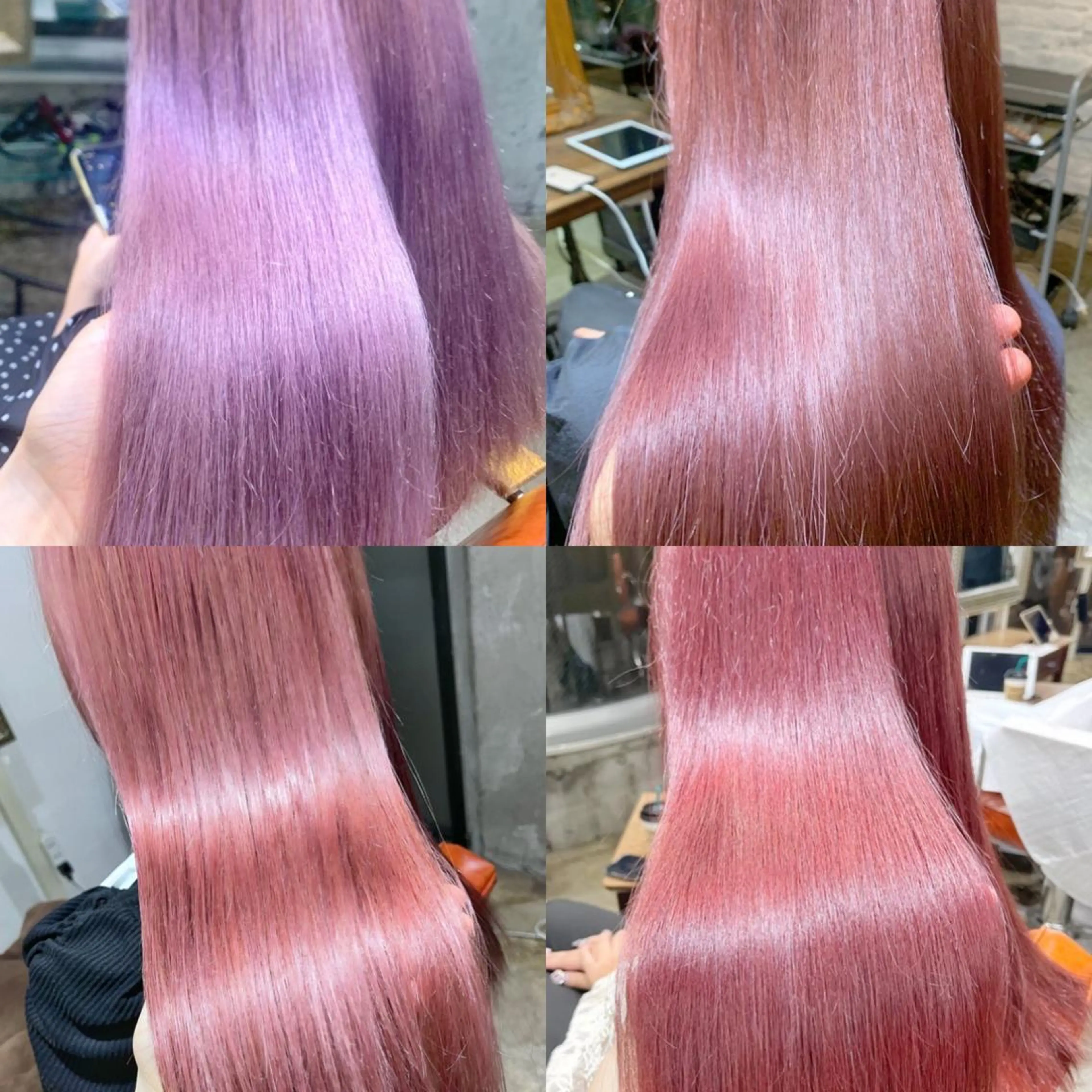 セミロング カラー ヘアアレンジ ブリーチ ヘアカラー ピンクカラー🩷 ヘアセットＮＯ.1のヘアスタイル