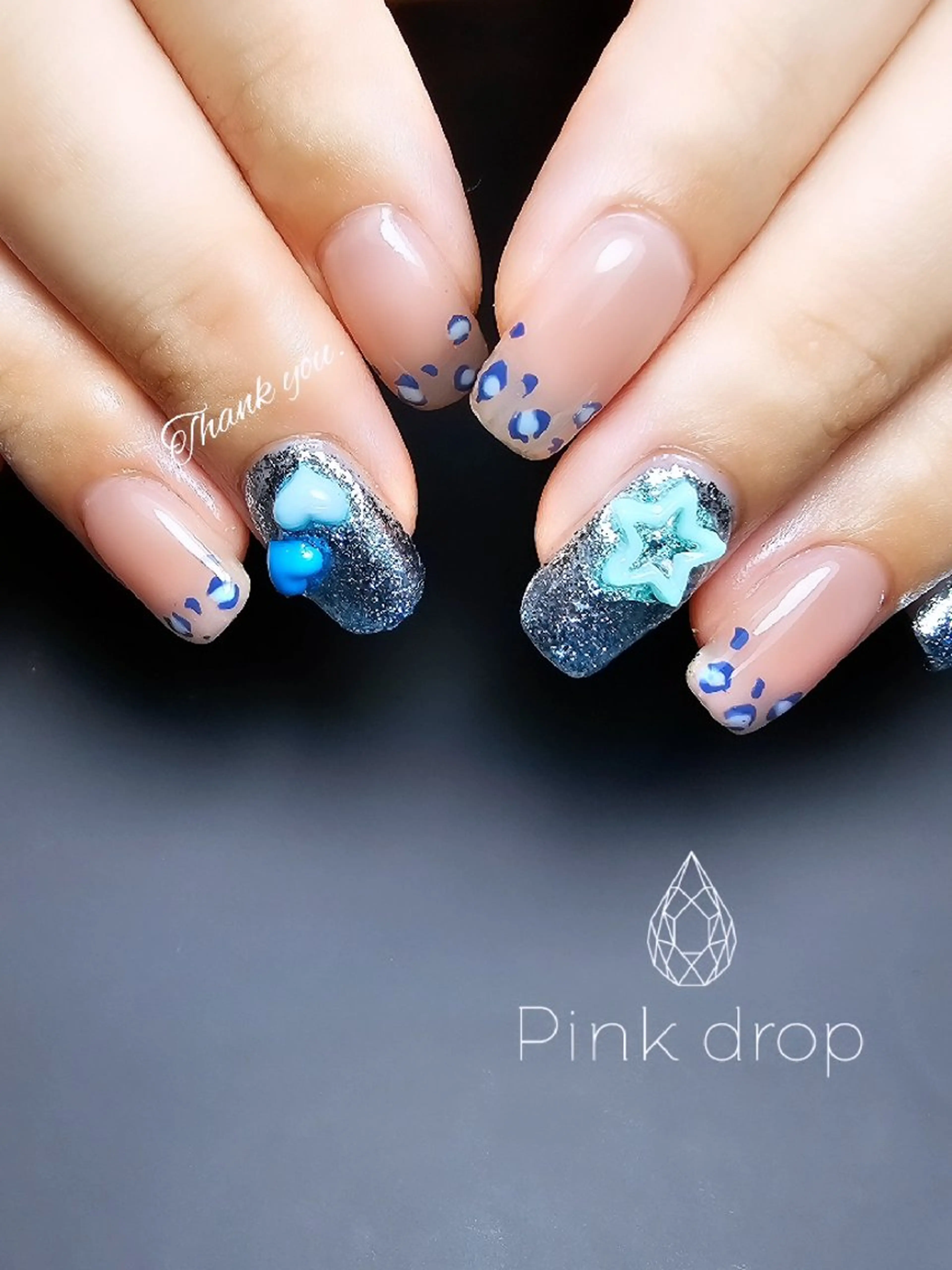 ネイル 夏ネイル pinkdrop  sanaeのネイルデザイン