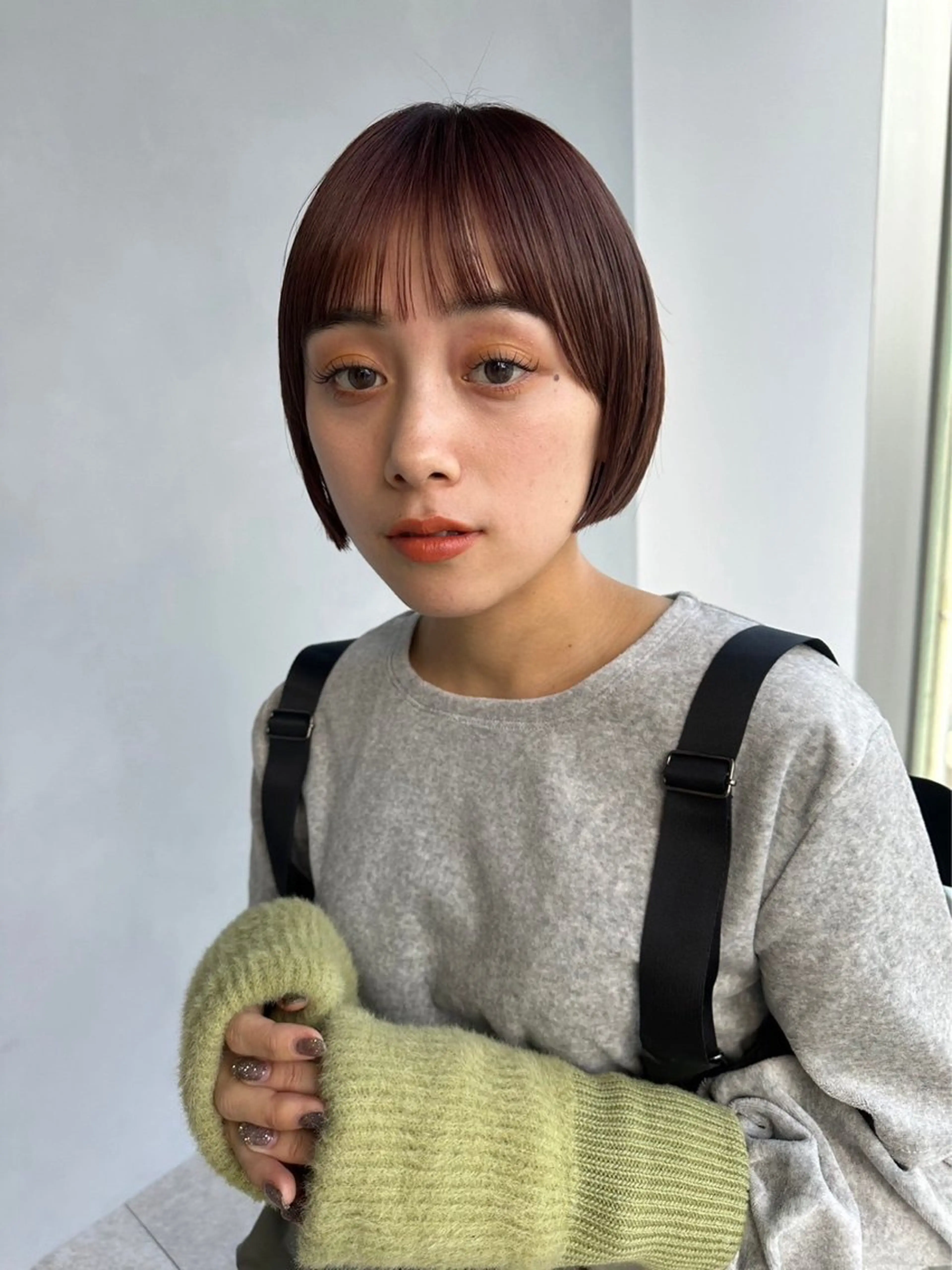 カラー films所属・AYA/films 韓国/レイヤー／ボブのヘアスタイル