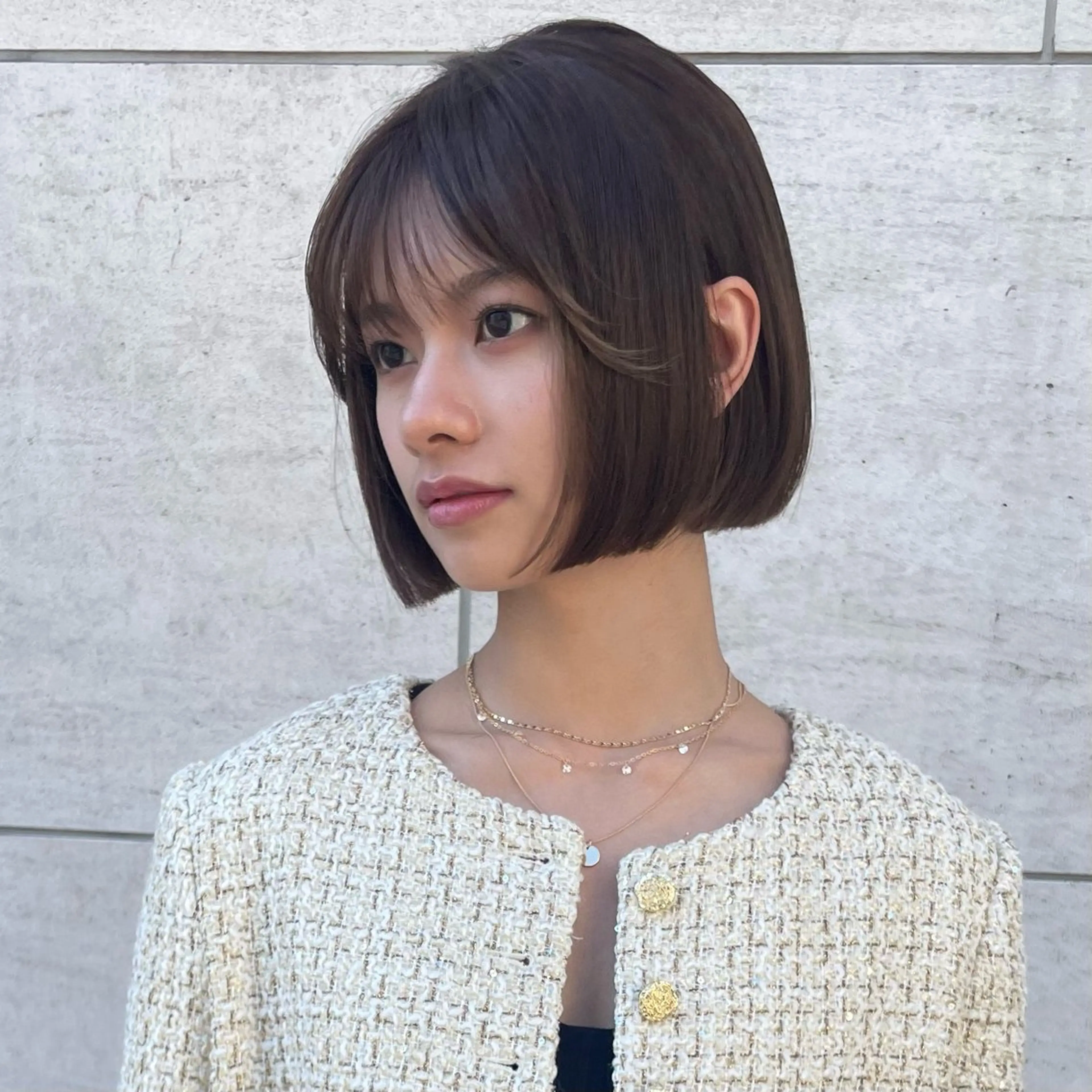 ミディアム カラー ヘアカラー トリートメント ヘアセット グレージュ/ベージュ /経堂/sana🌱のヘアスタイル