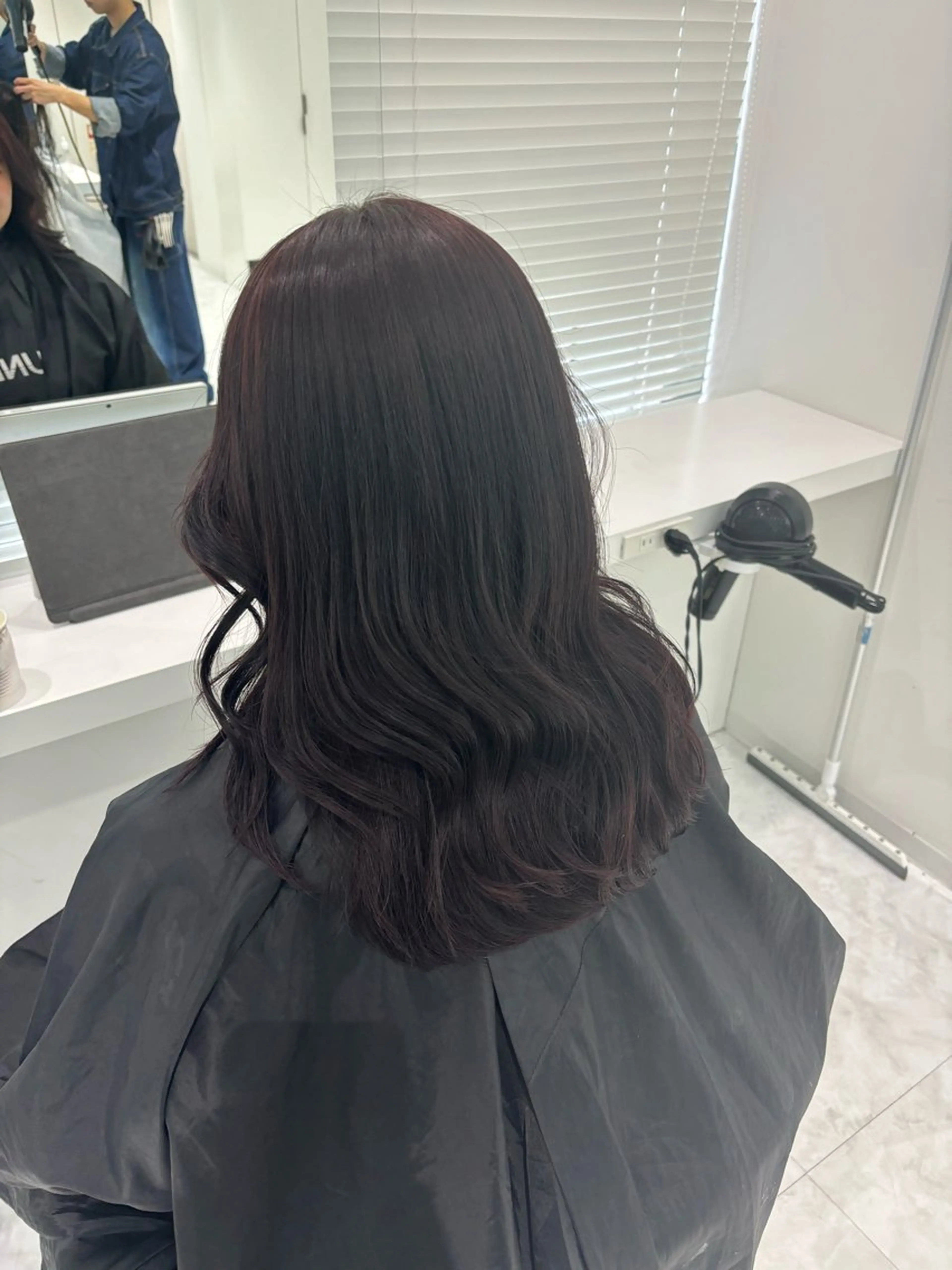 セミロング ヘアカラー トリートメント ヘアセット 都内1優しい🤍透明 感カラー🤍サツキのヘアスタイル
