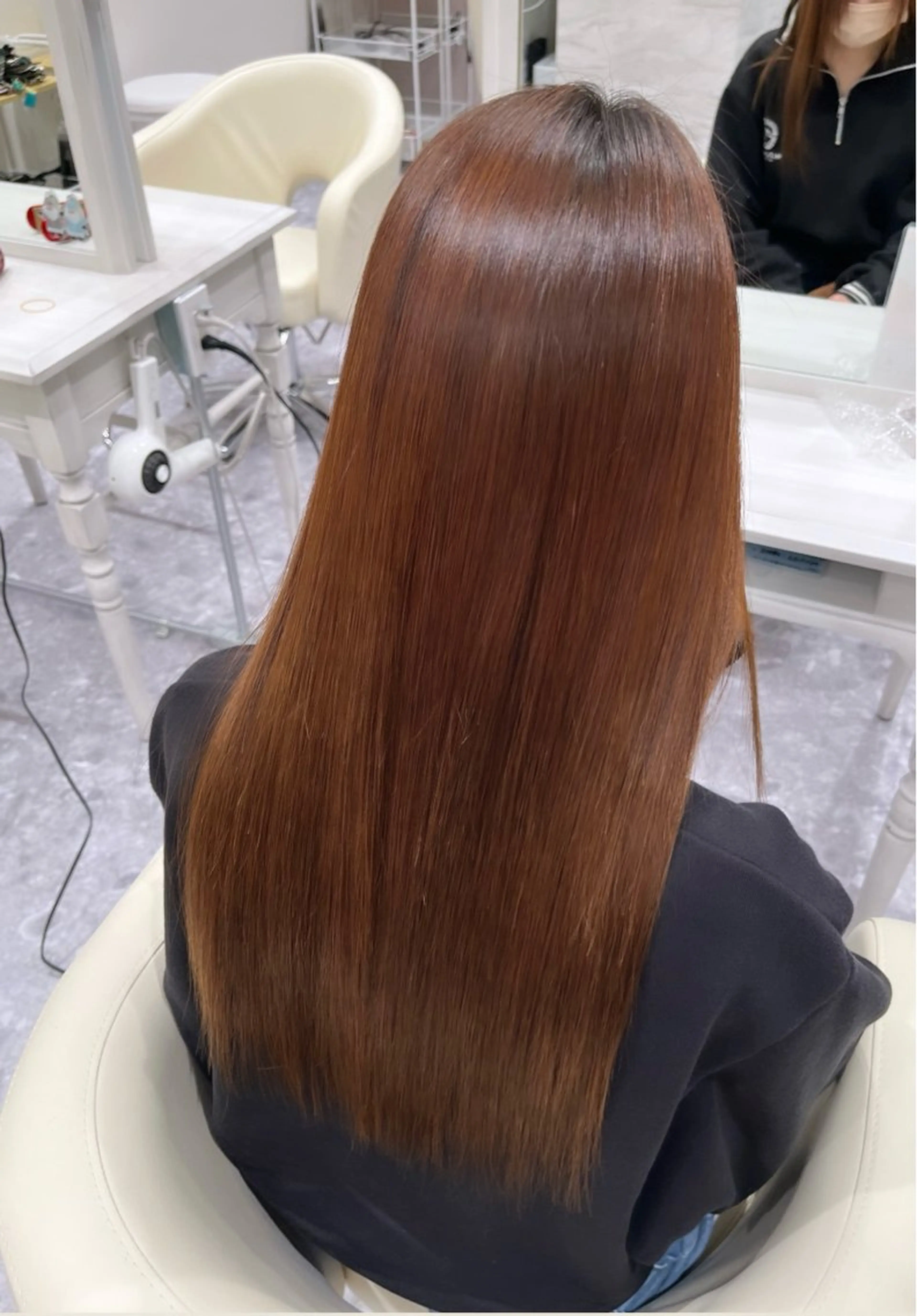 ロング カラー トリートメント カット ヘアカラー トリートメント 河西 楓のヘアスタイル