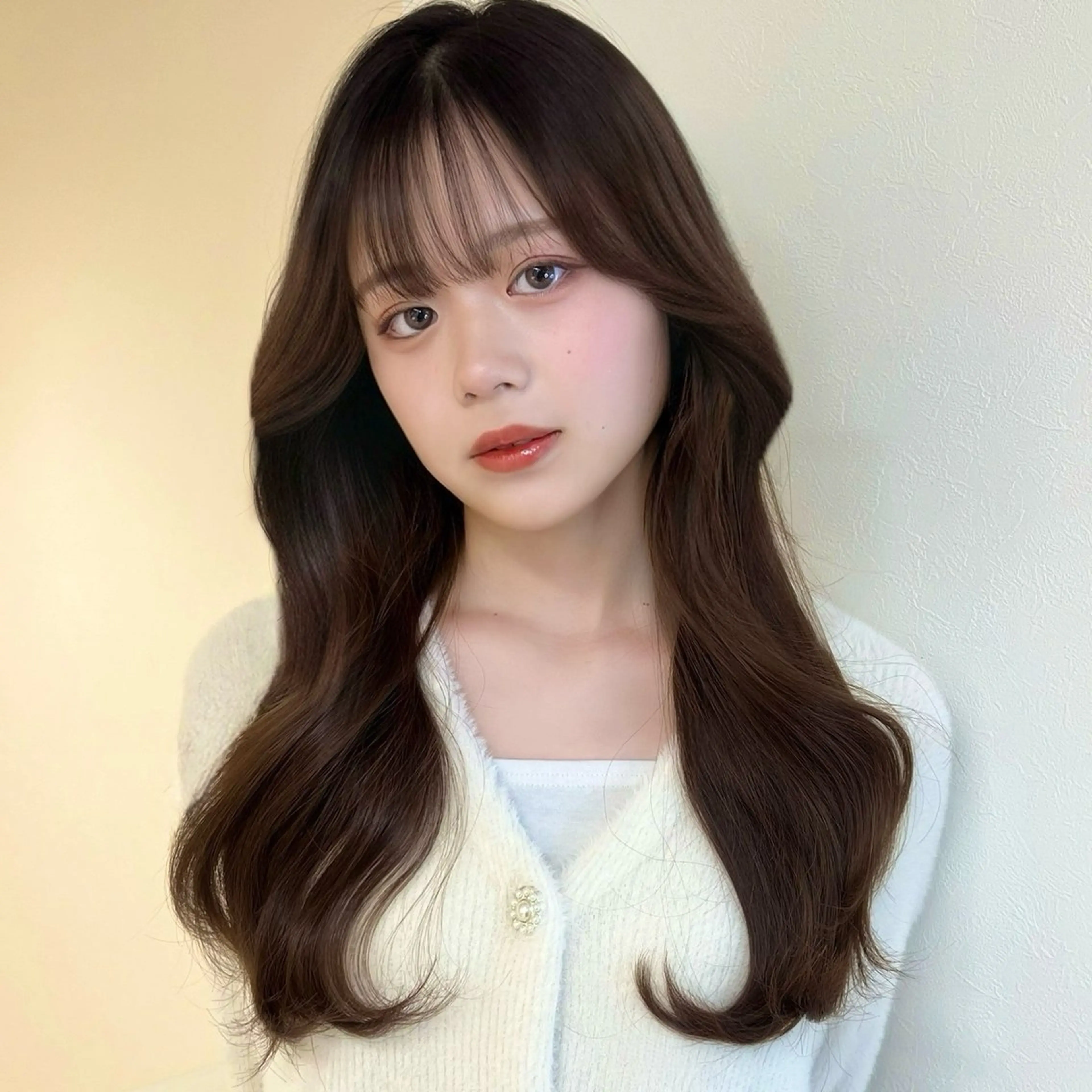 ロング レイヤーカット 小顔カット カット ヘアカラー トリートメント AI TOKYO　S所属・mizuki 【韓国レイヤー】のヘアスタイル