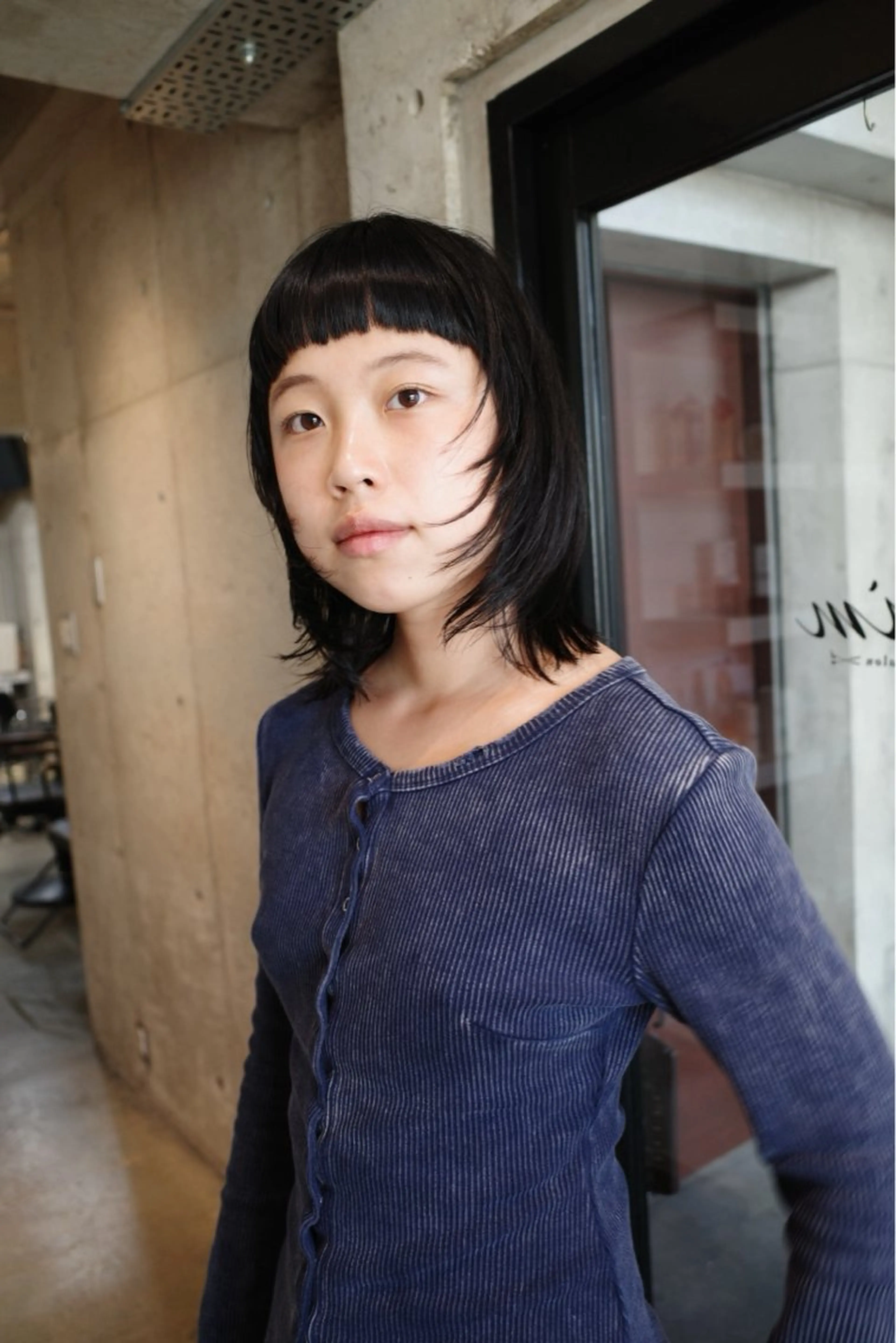 ミディアム レイヤーカット 宮崎 恵多のヘアスタイル