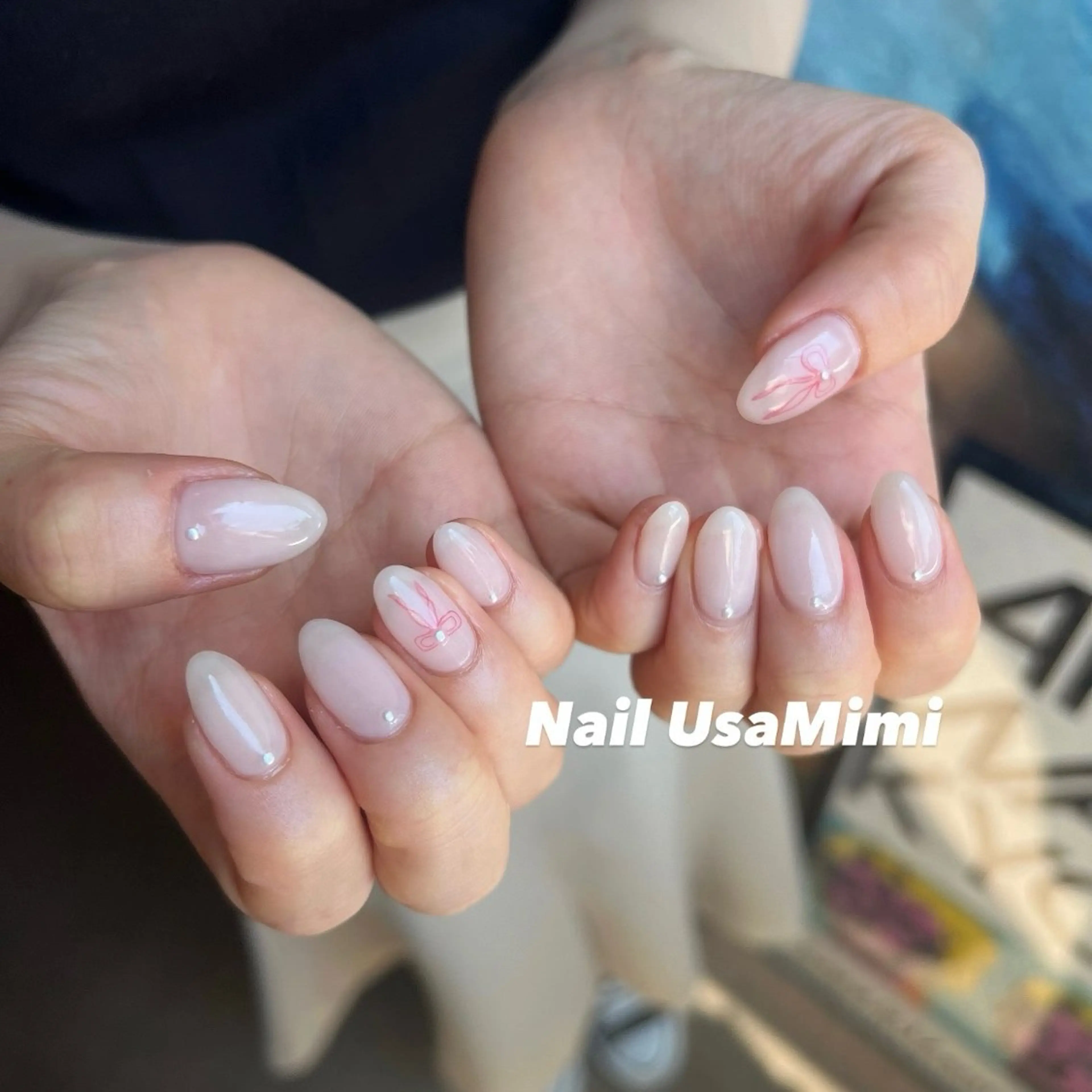 ネイル アートネイル オーロラネイル チークネイル フレンチネイル ジェルネイル 本町NailUsa Mimi RIKOのネイルデザイン