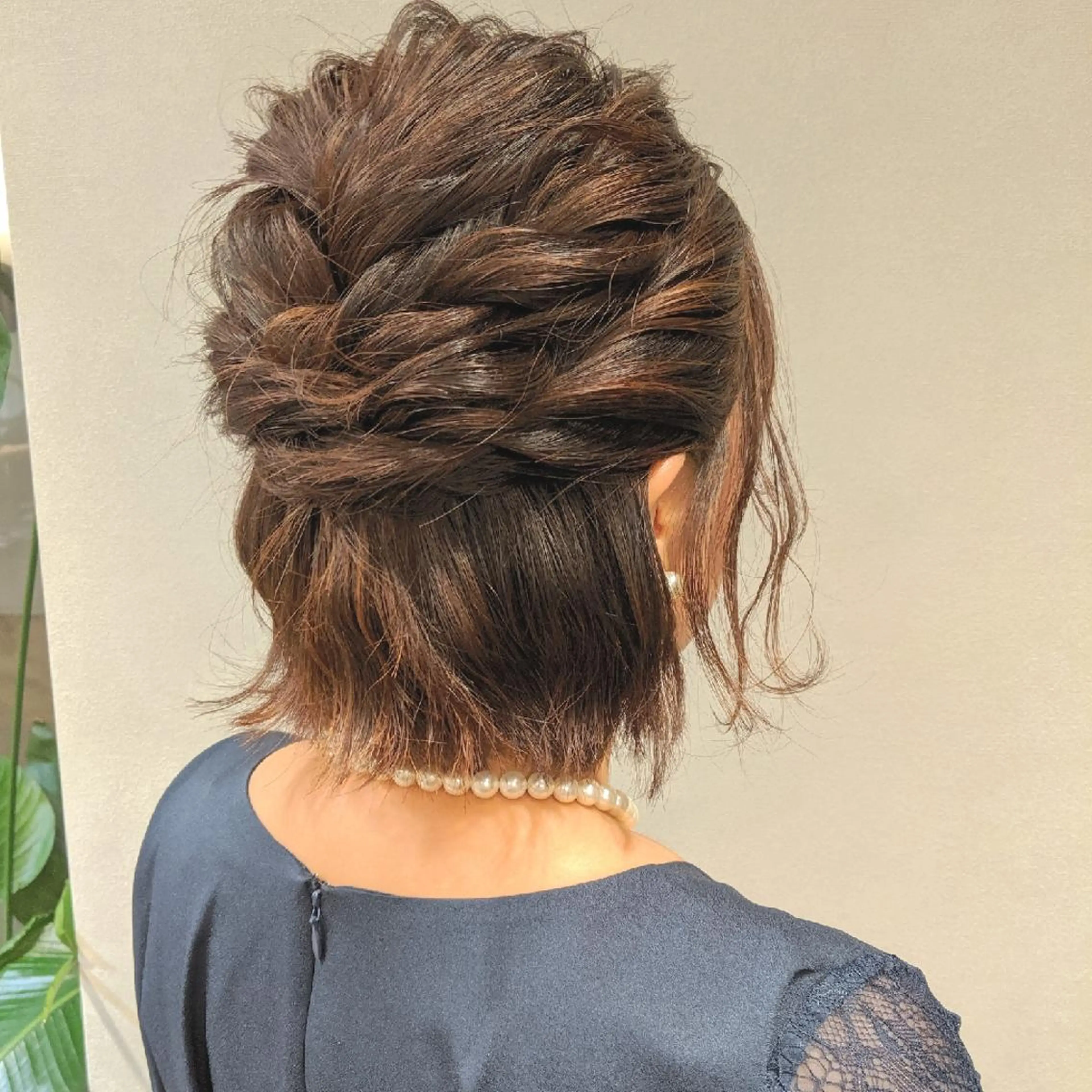 ヘアアレンジ ショート ハーフアップ ボブ PRIVATE SALON EYES所属・EYES リアのマツエク・マツパデザイン