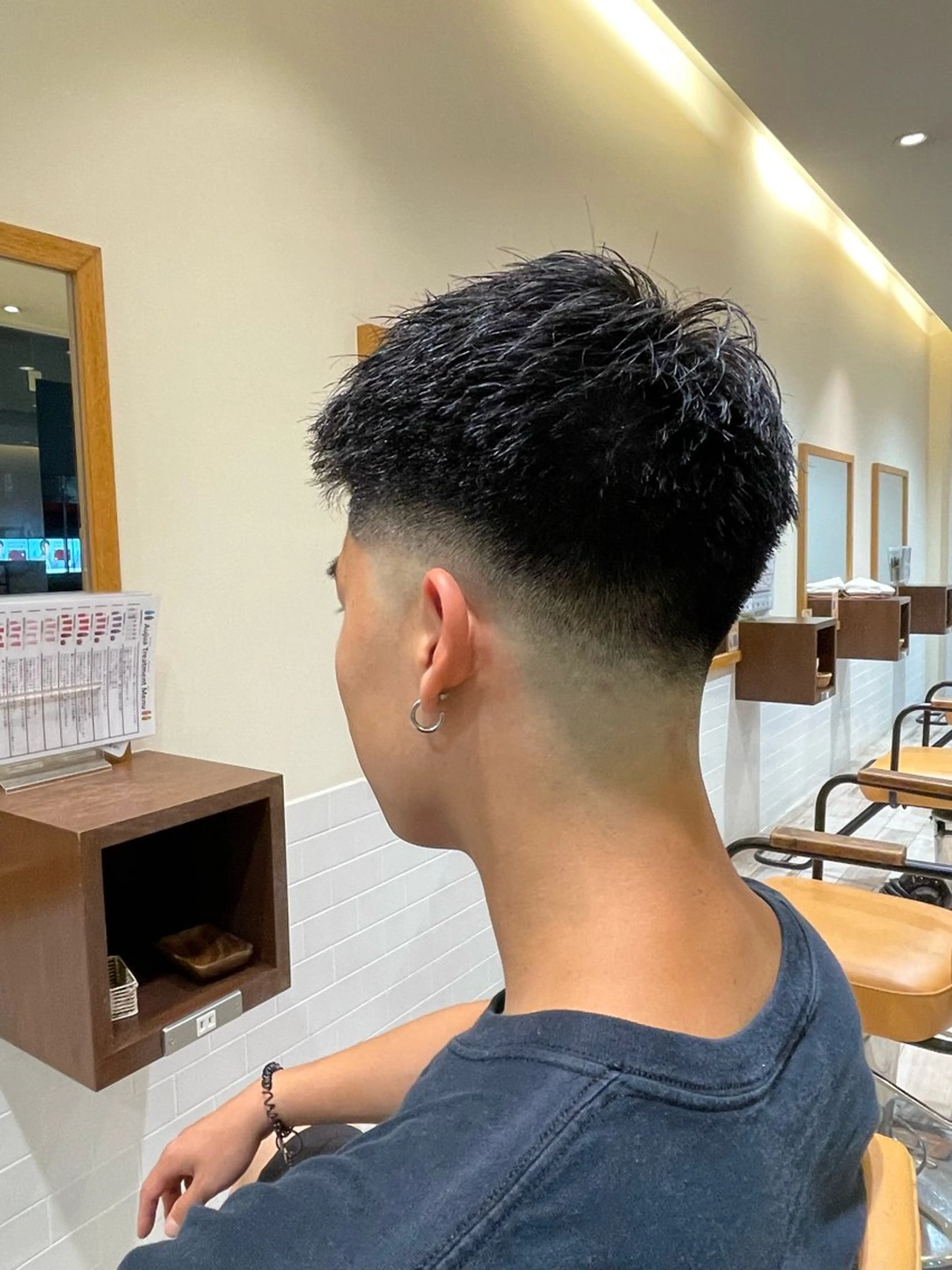 ショート メンズ フェードカット スキンフェード カット パーマ/フェード🔥 佐々木波人のヘアスタイル