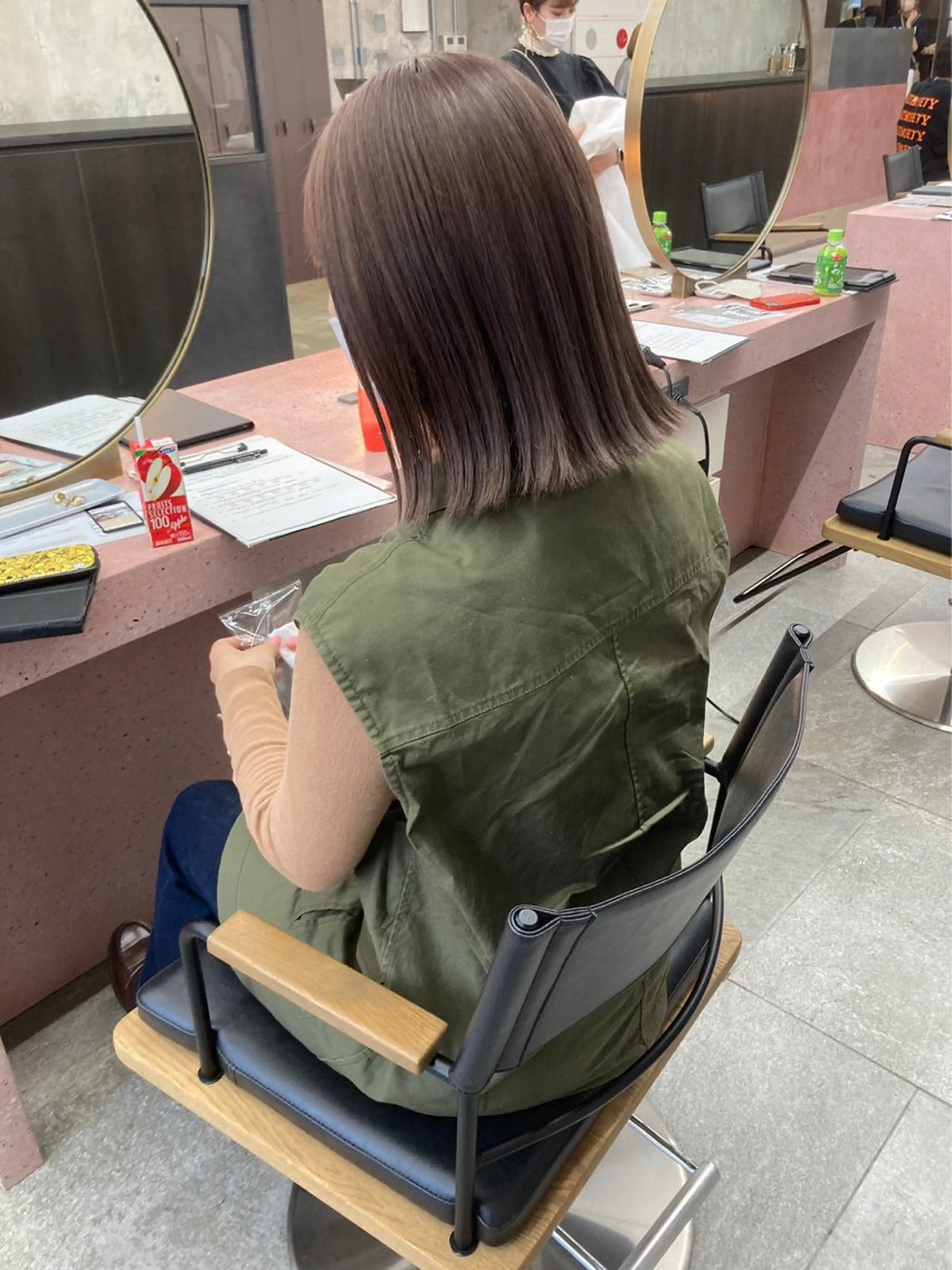 ミディアム カラー ヘアカラー 宮崎 わか菜のヘアスタイル