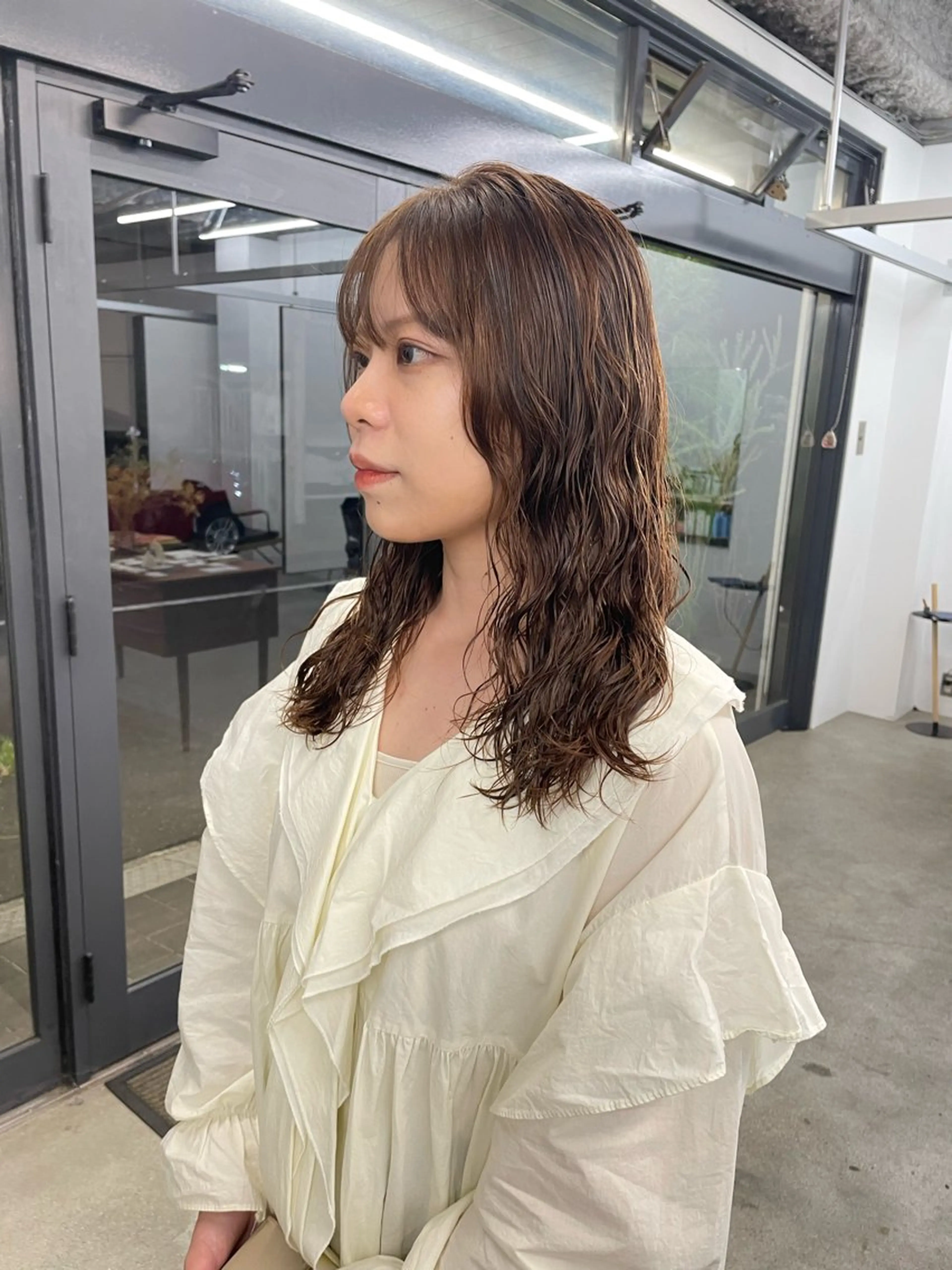 ロング パーマ カット パーマ レイヤーパーマ、ボブ 小須田ゆあのヘアスタイル